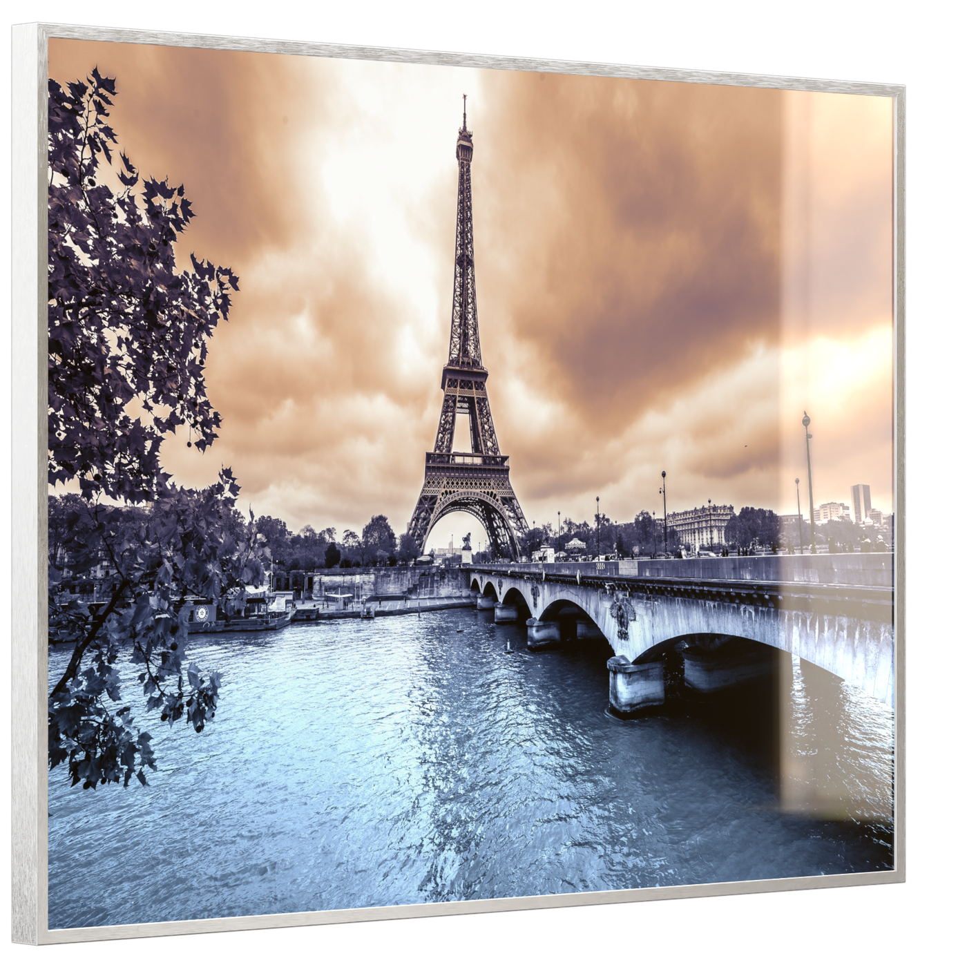 STEINFELD Deko Glas Wandbild Motiv 027 Eiffelturm
