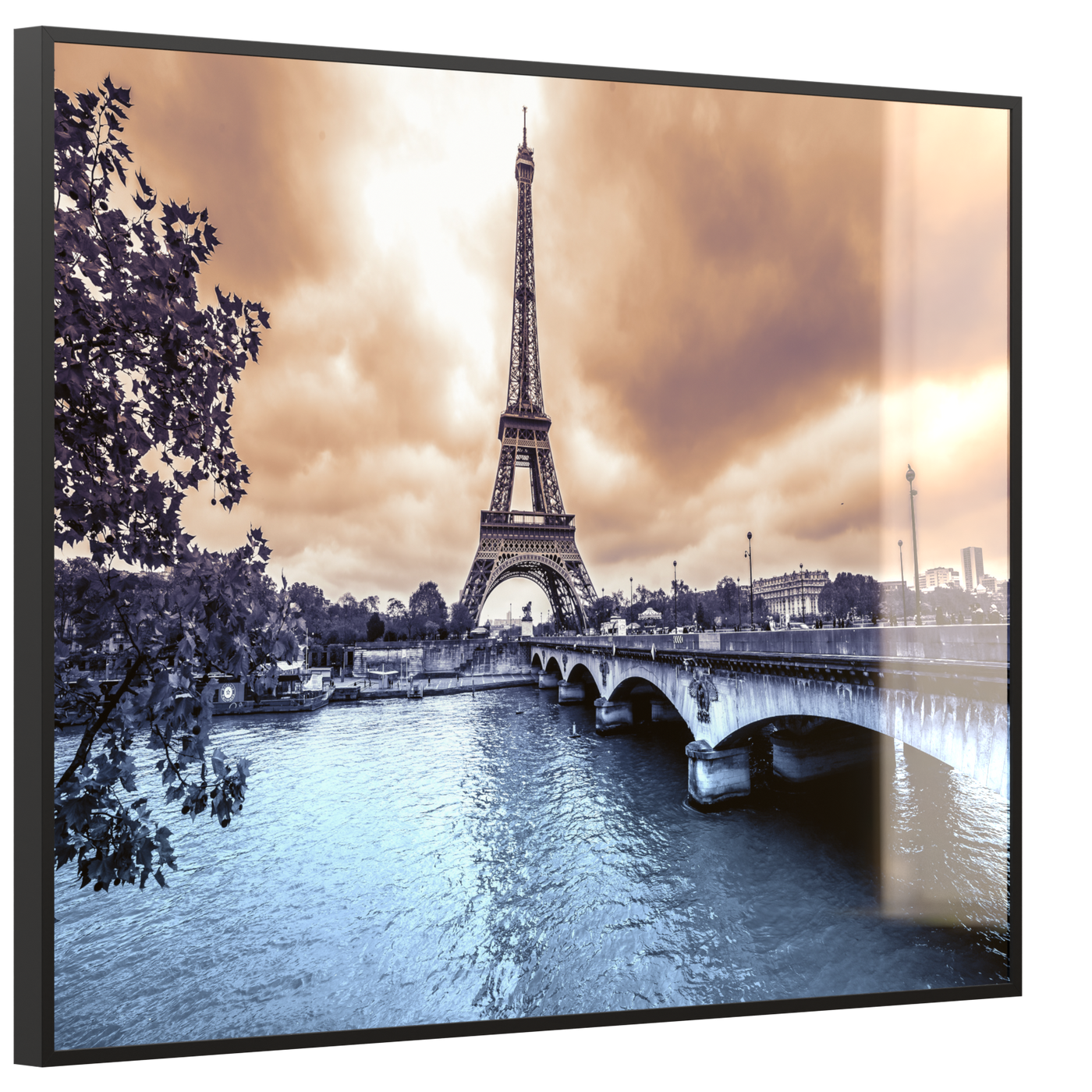 STEINFELD Deko Glas Wandbild Motiv 027 Eiffelturm