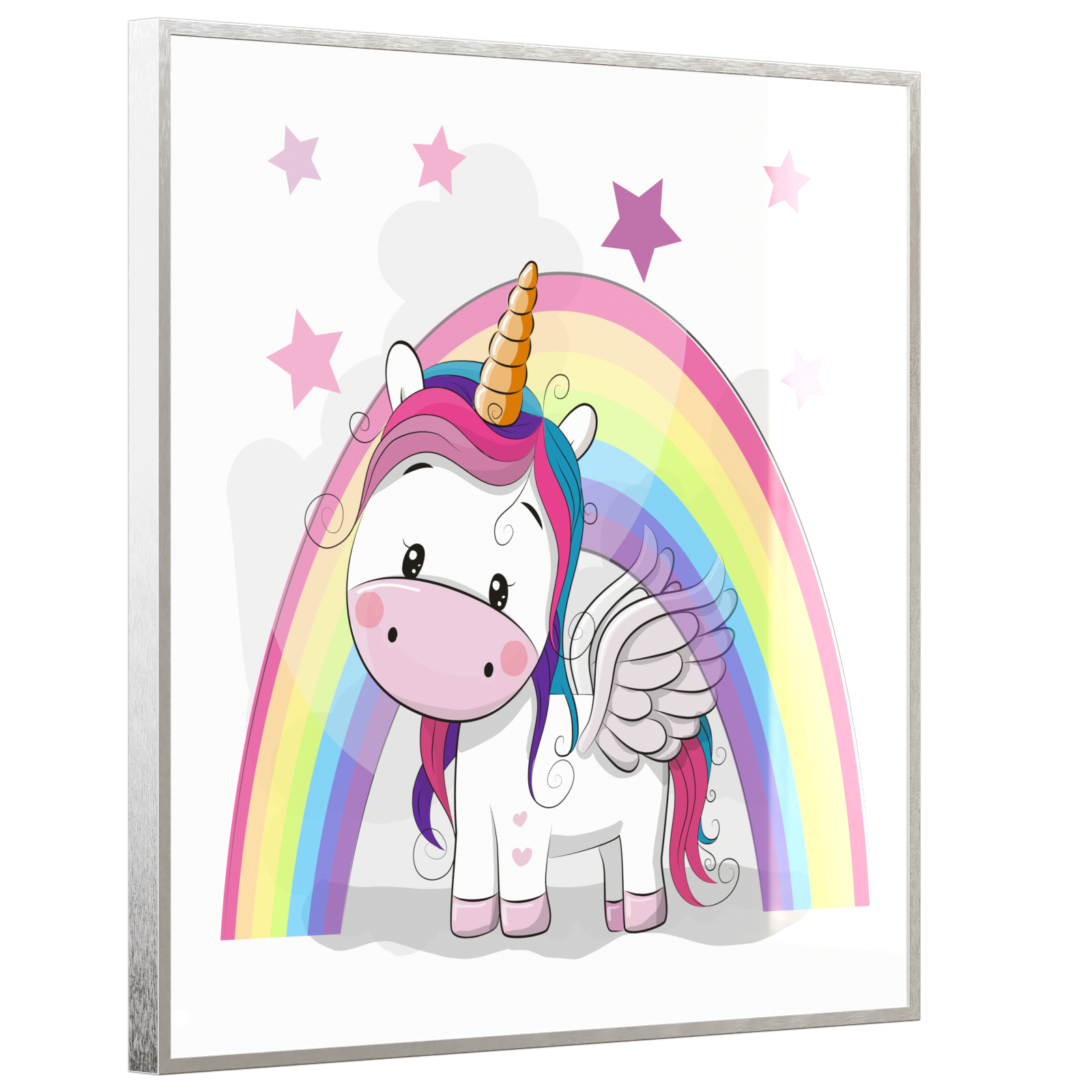 Deko Glas Wandbild Motiv 029 Einhorn