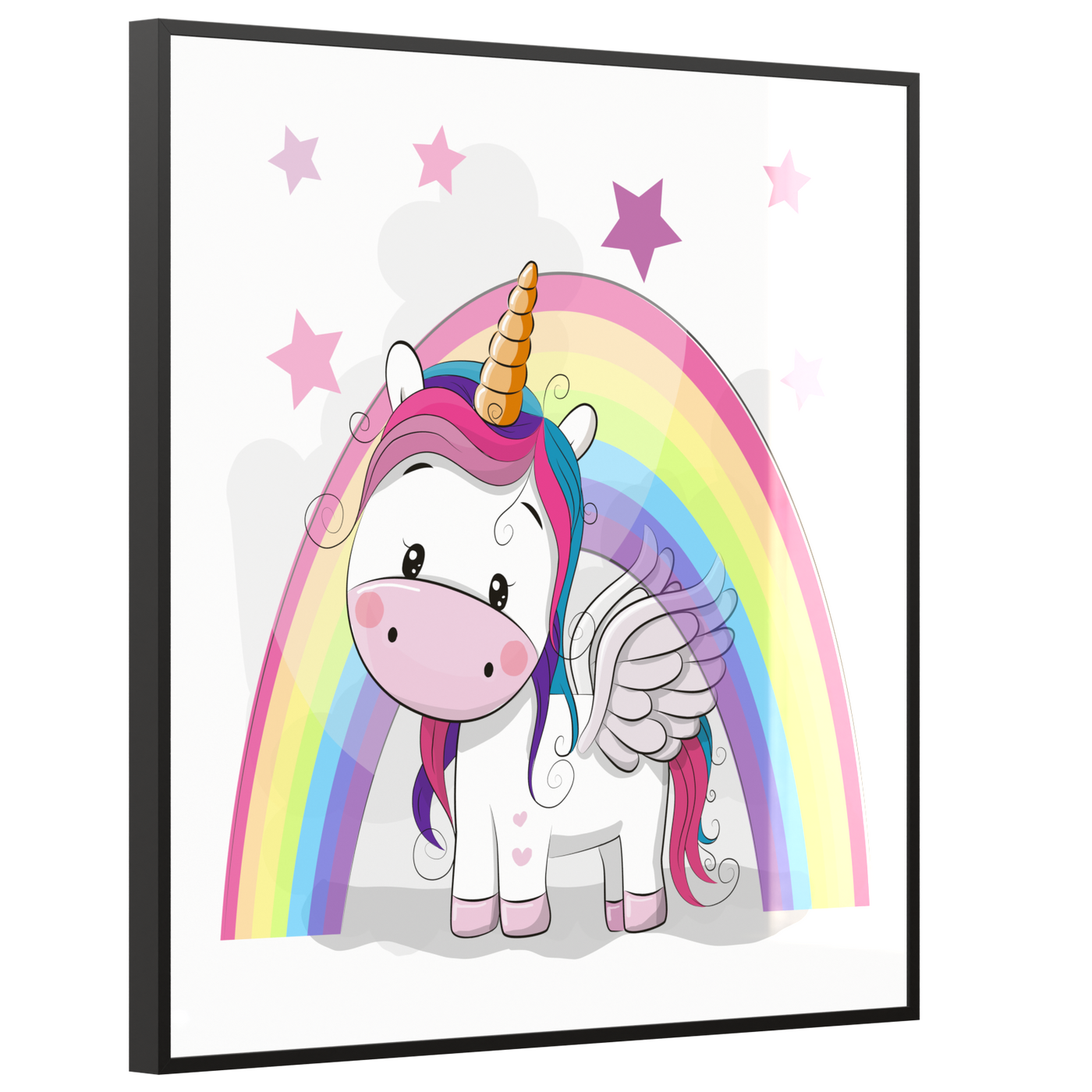 STEINFELD Deko Glas Wandbild Motiv 029 Einhorn
