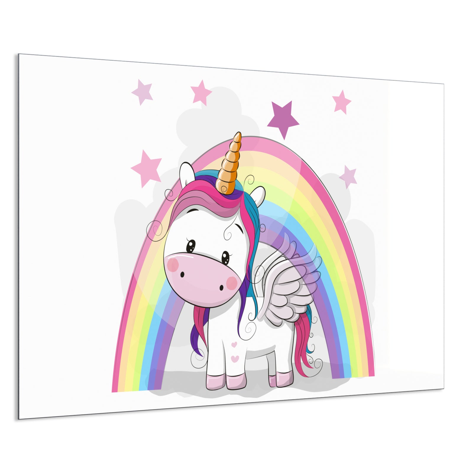 Deko Glas Wandbild Motiv 029 Einhorn