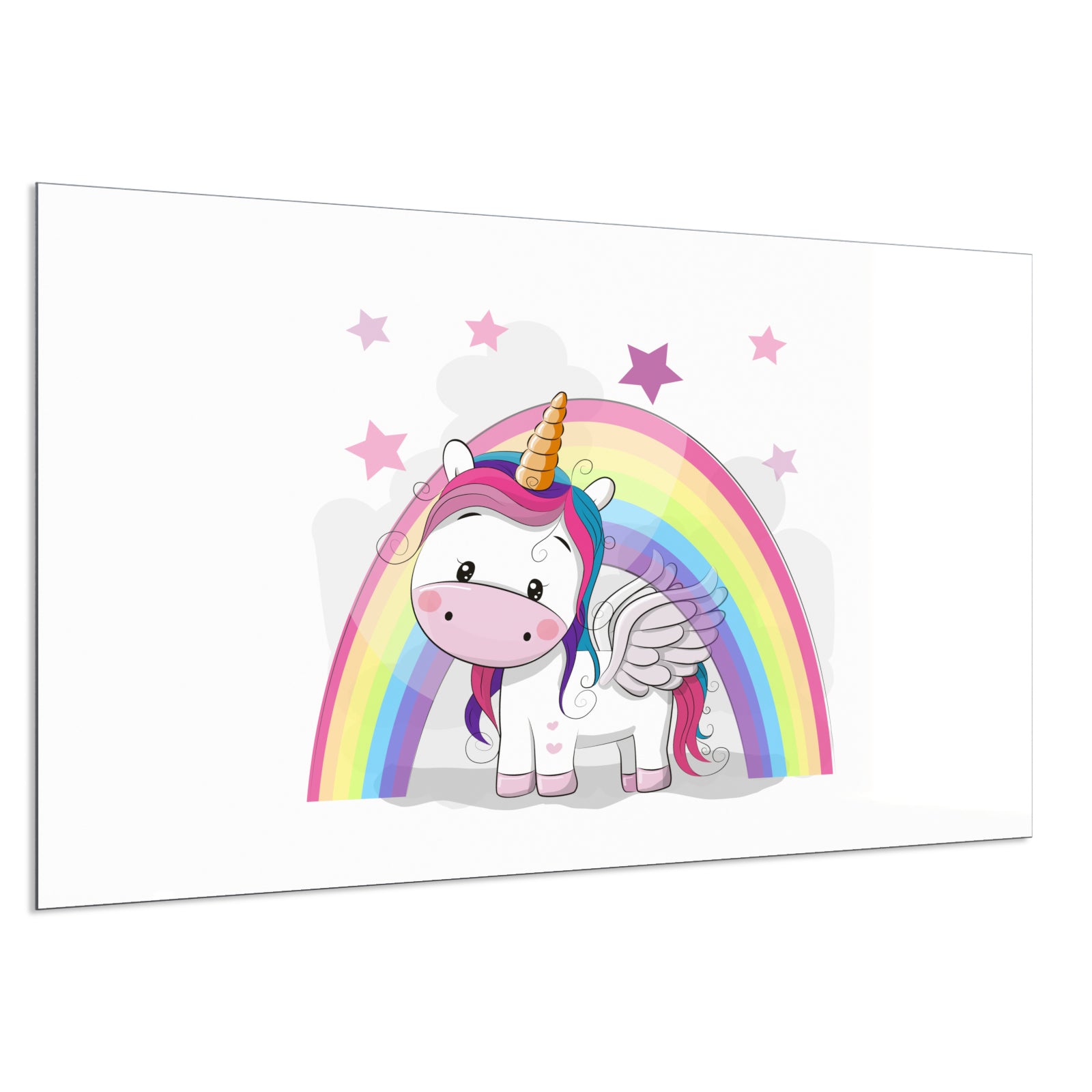 Deko Glas Wandbild Motiv 029 Einhorn