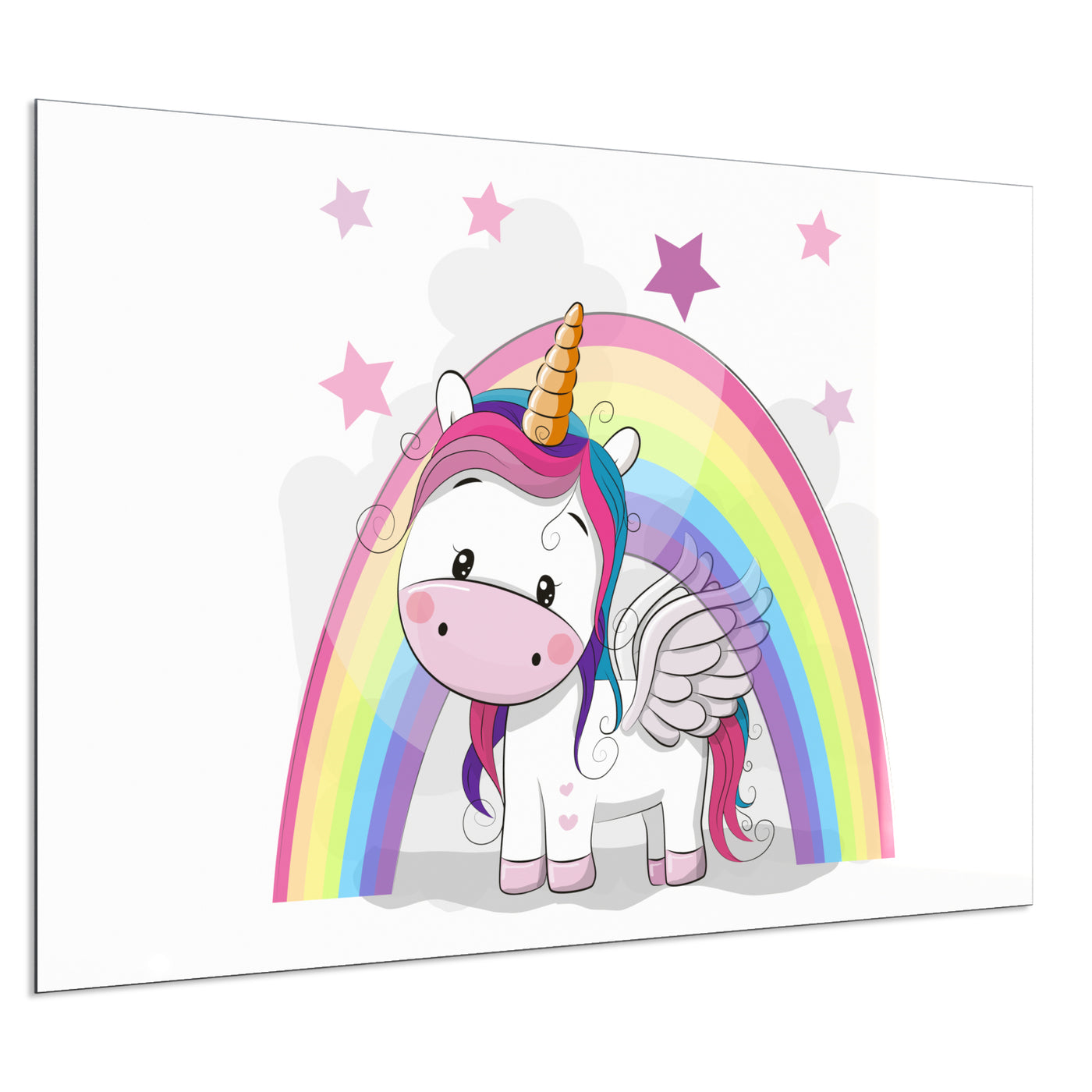 STEINFELD Deko Glas Wandbild Motiv 029 Einhorn