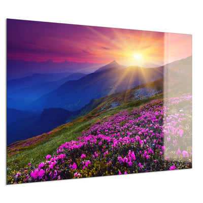 STEINFELD Deko Glas Wandbild Motiv 033 Sommerberg