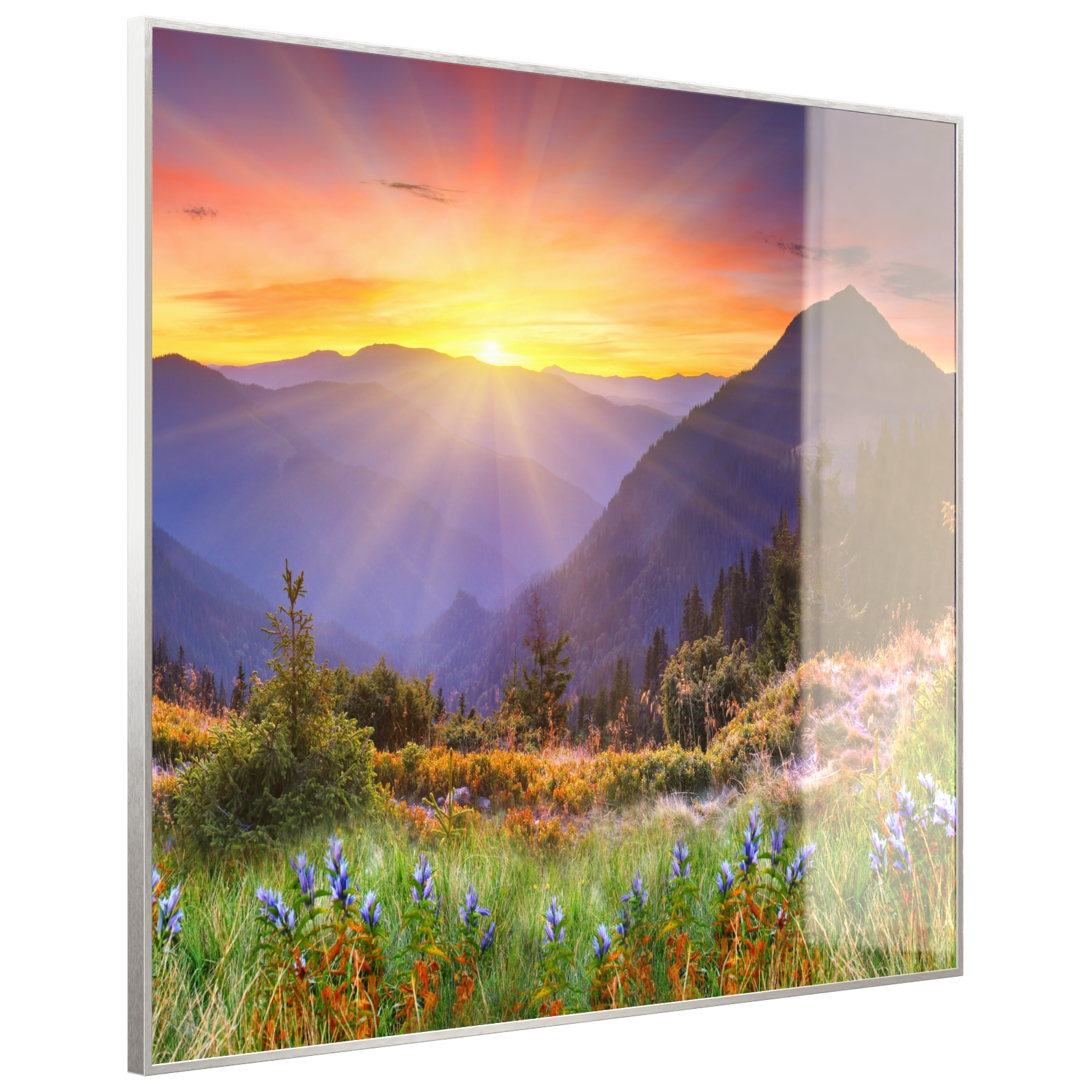 Deko Glas Wandbild Motiv 034 Sonnenuntergang