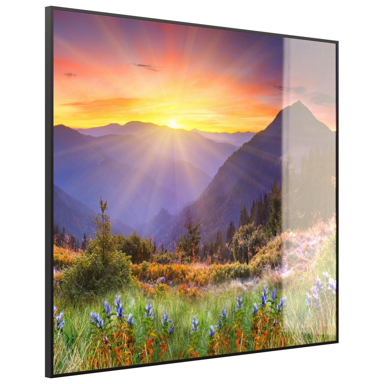 Deko Glas Wandbild Motiv 034 Sonnenuntergang