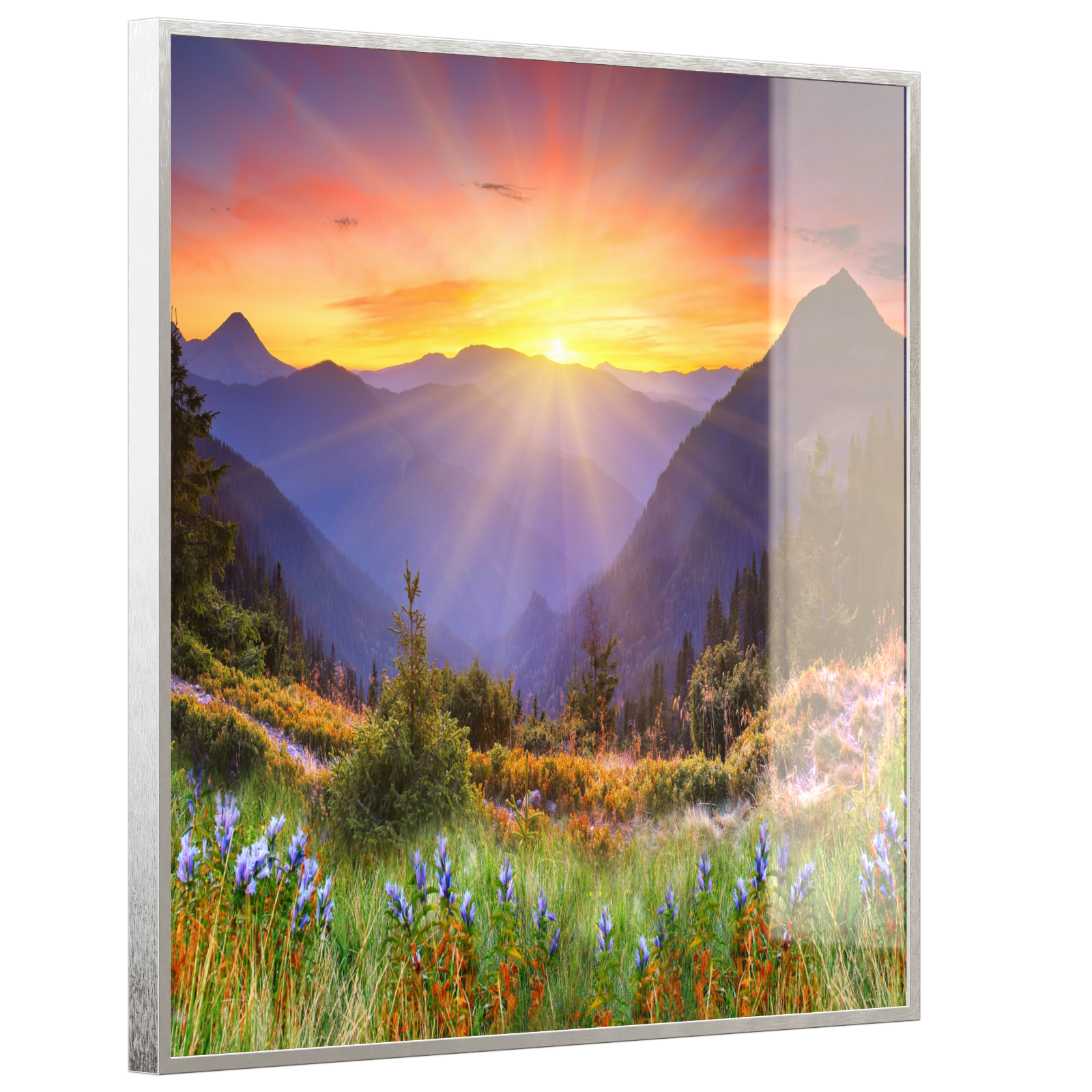 Deko Glas Wandbild Motiv 034 Sonnenuntergang