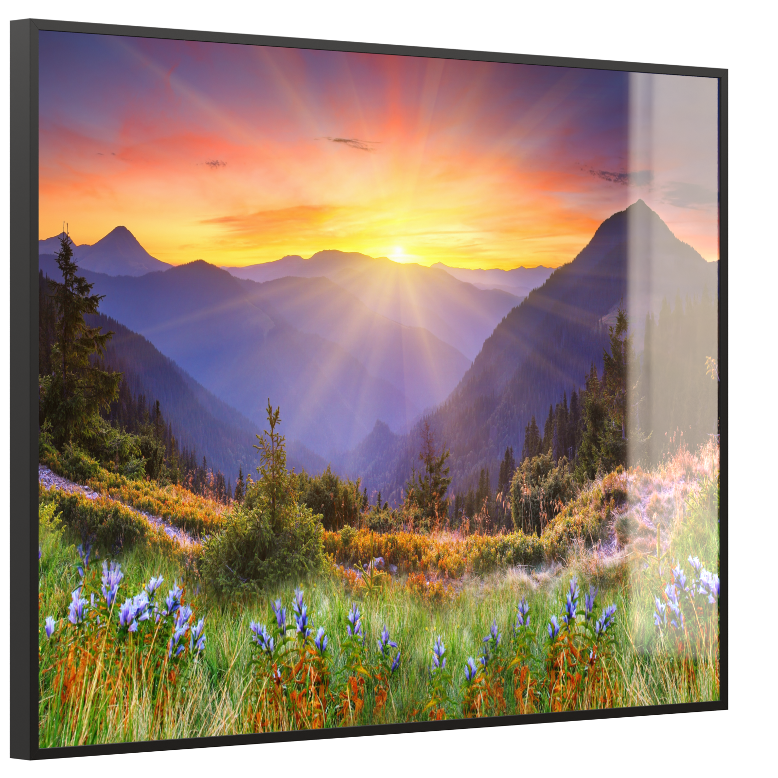 Deko Glas Wandbild Motiv 034 Sonnenuntergang