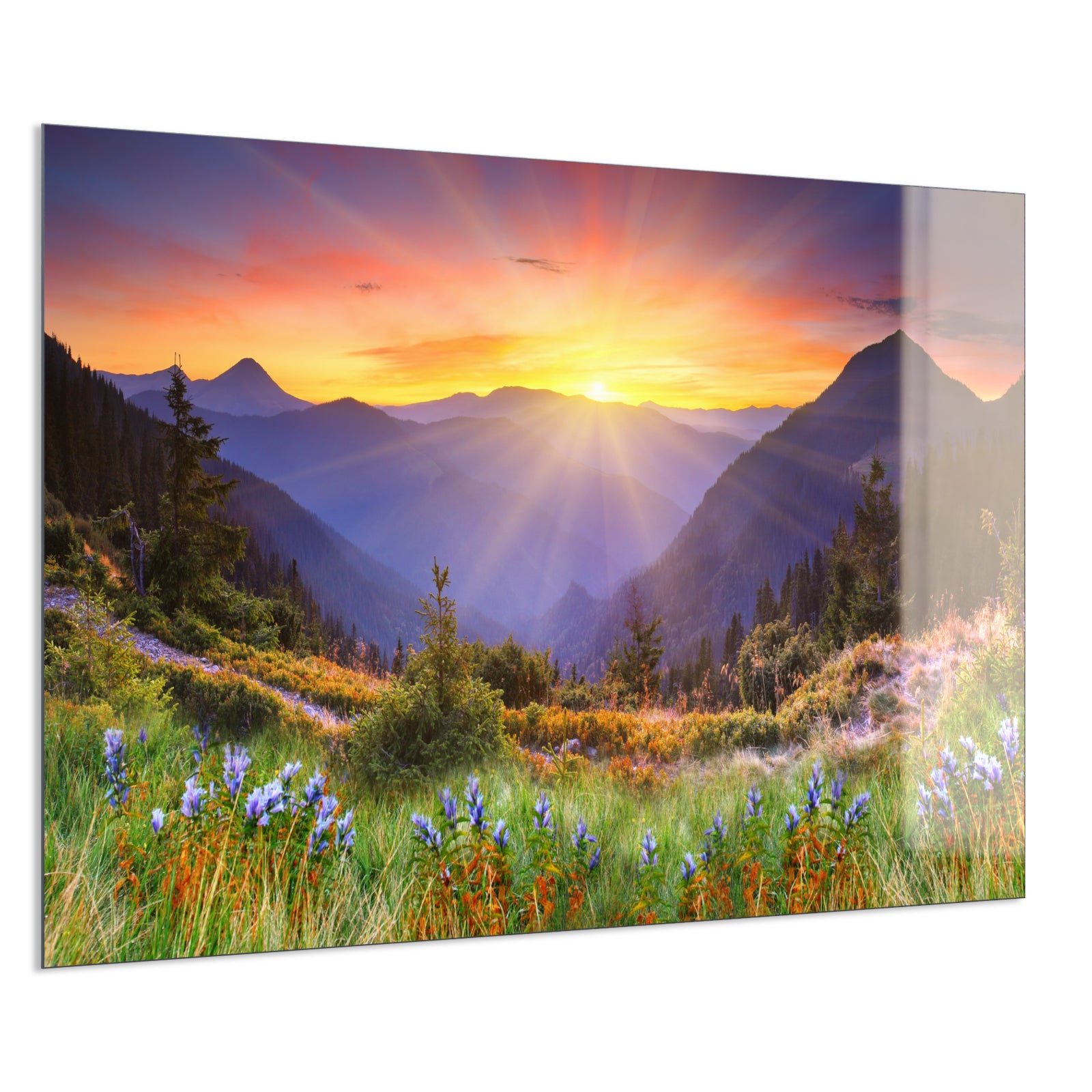 Deko Glas Wandbild Motiv 034 Sonnenuntergang