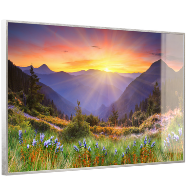 STEINFELD Deko Glas Wandbild Motiv 034 Sonnenuntergang