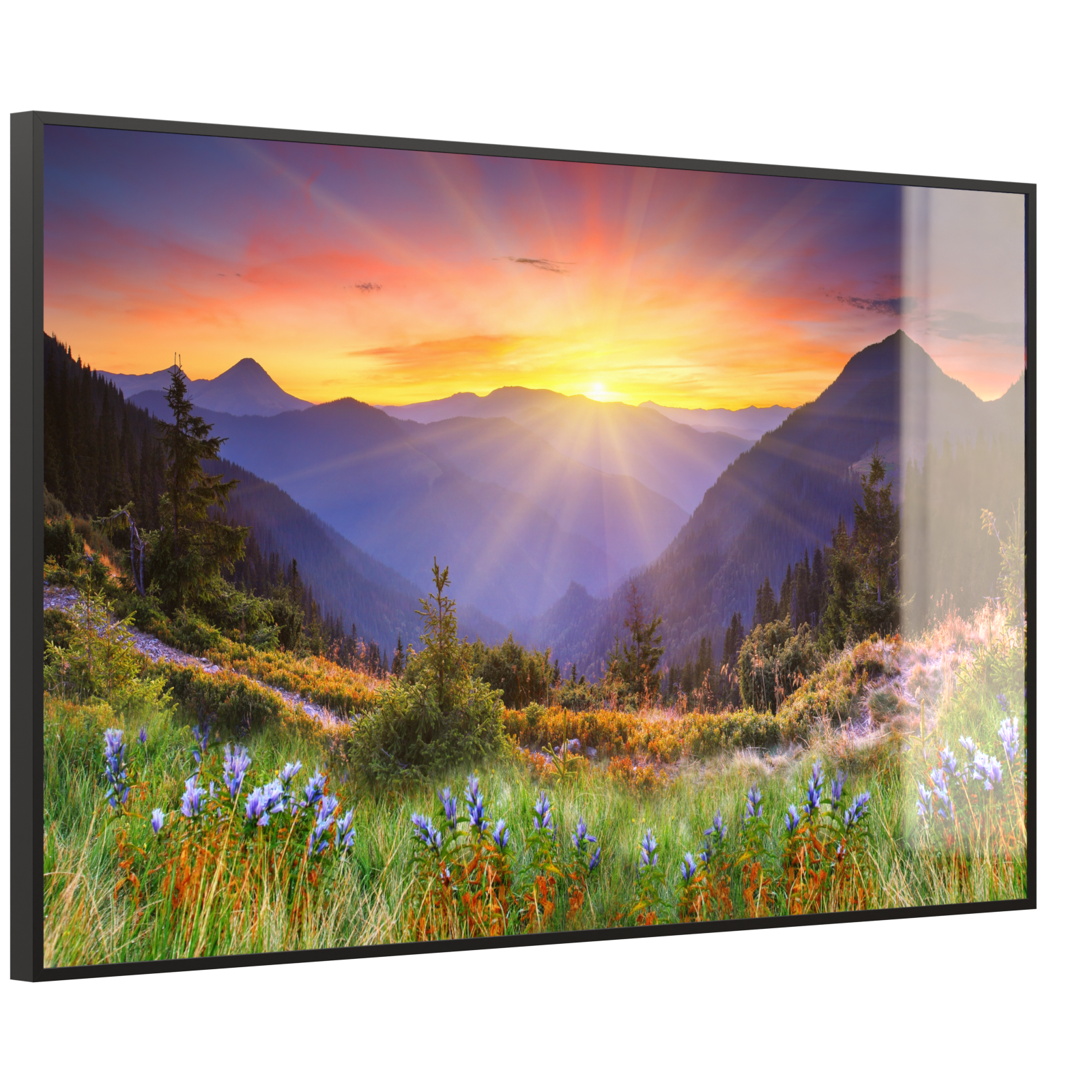 Deko Glas Wandbild Motiv 034 Sonnenuntergang