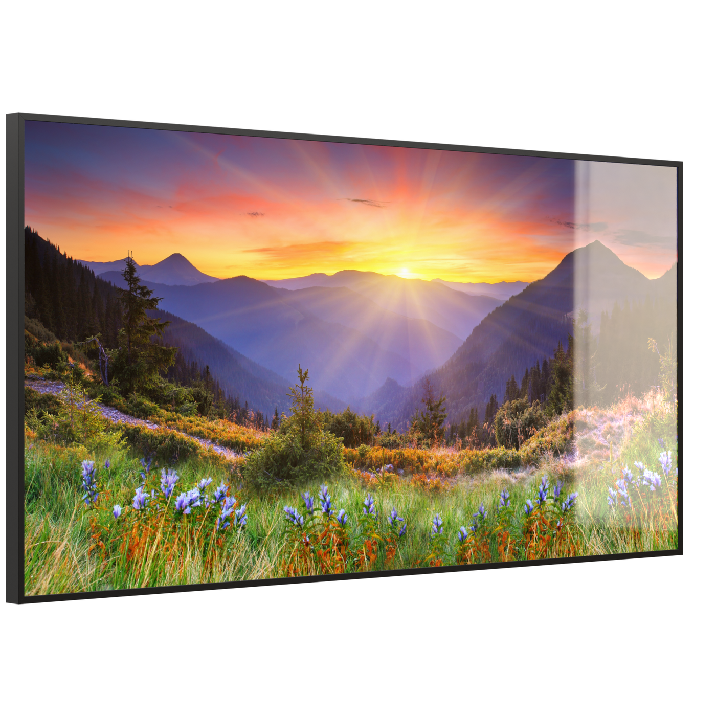 STEINFELD Deko Glas Wandbild Motiv 034 Sonnenuntergang