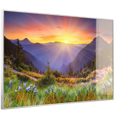 STEINFELD Deko Glas Wandbild Motiv 034 Sonnenuntergang