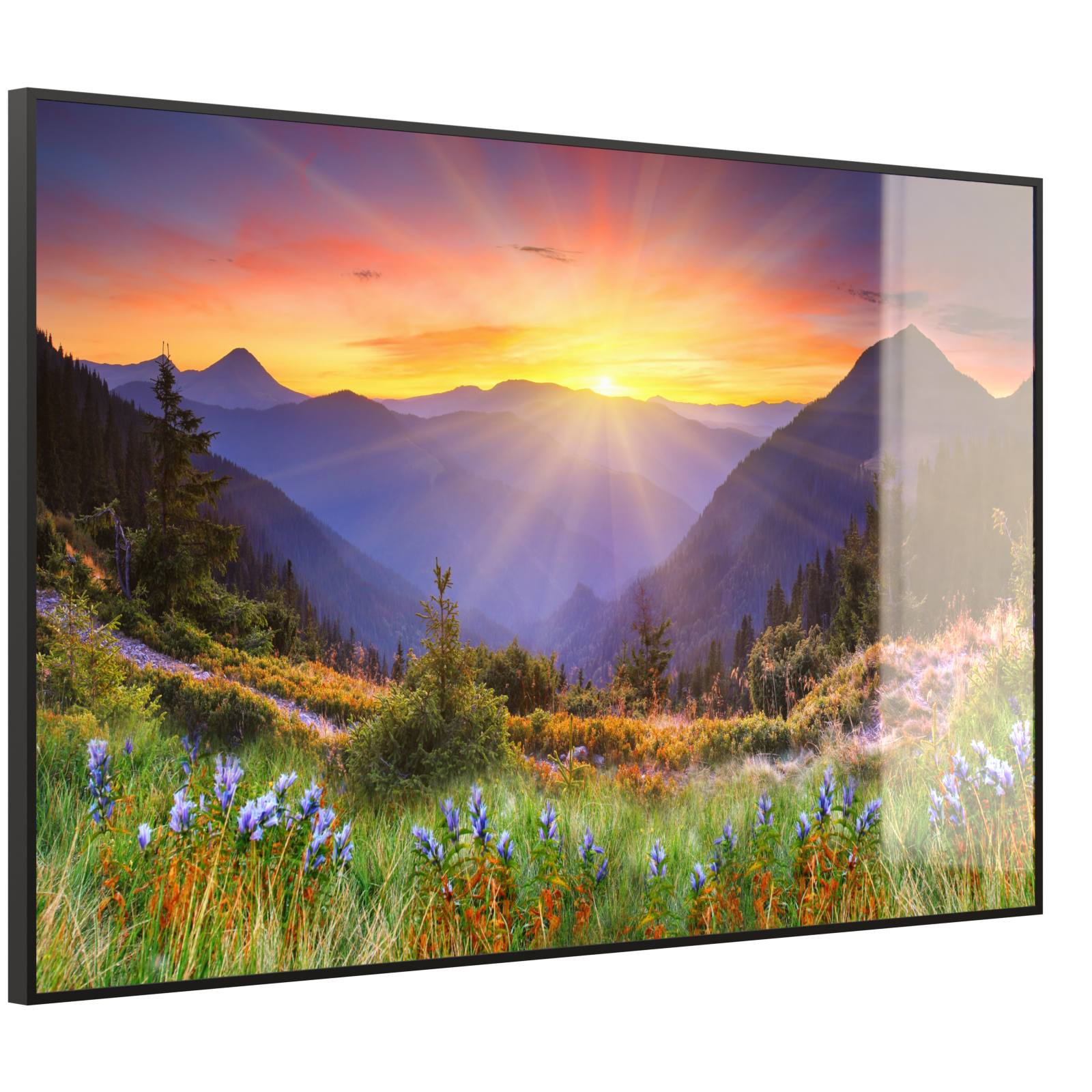 Deko Glas Wandbild Motiv 034 Sonnenuntergang