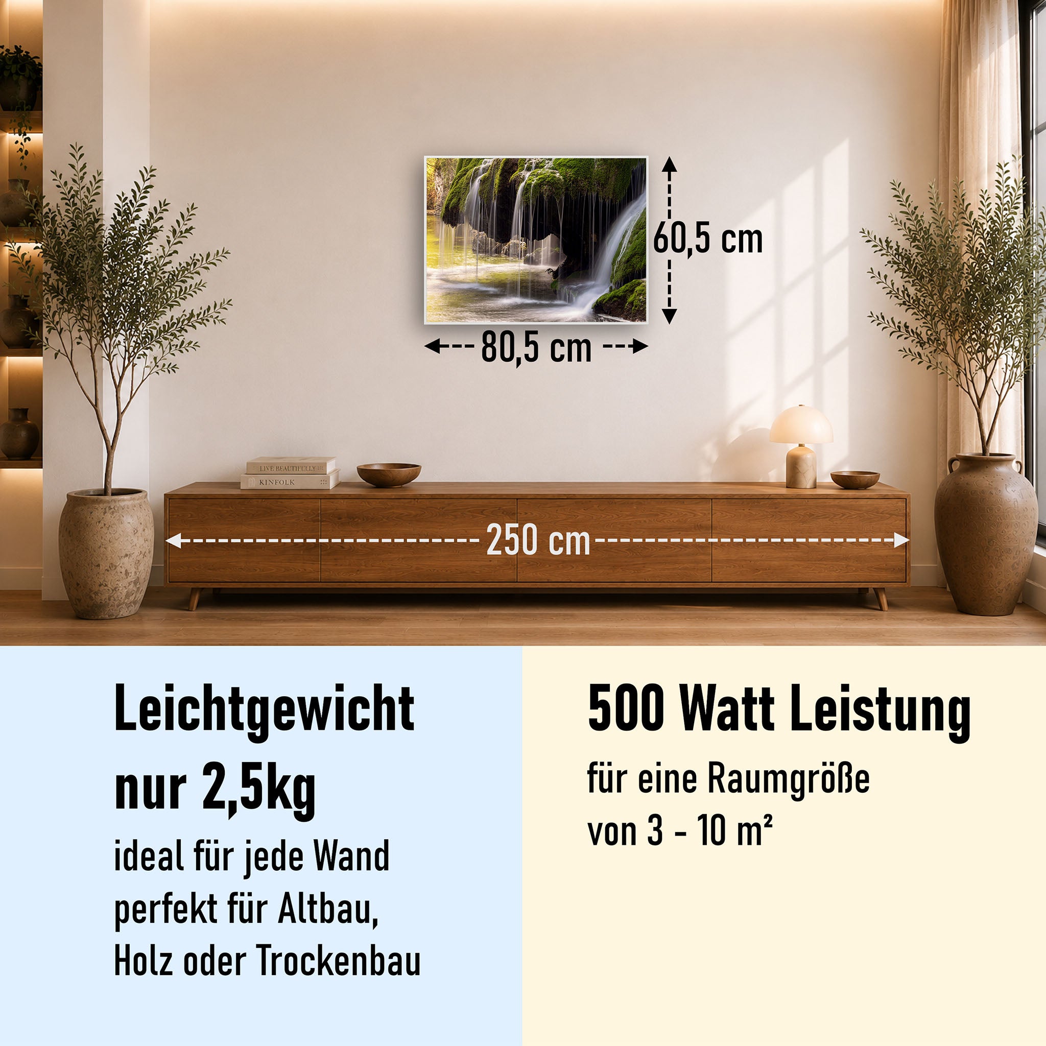 Bild Infrarotheizung 350-1200W Motiv 003 Wasserfall