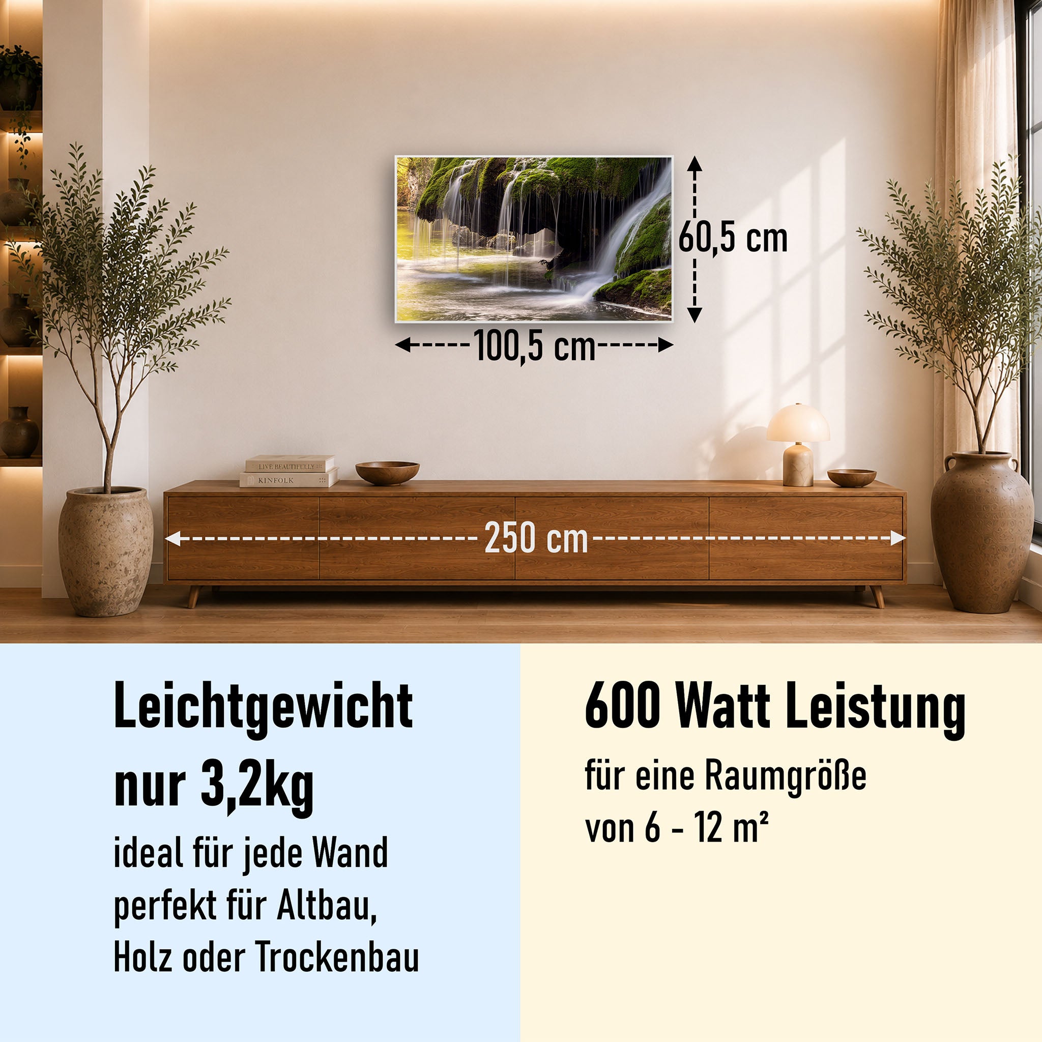 Bild Infrarotheizung 350-1200W Motiv 003 Wasserfall
