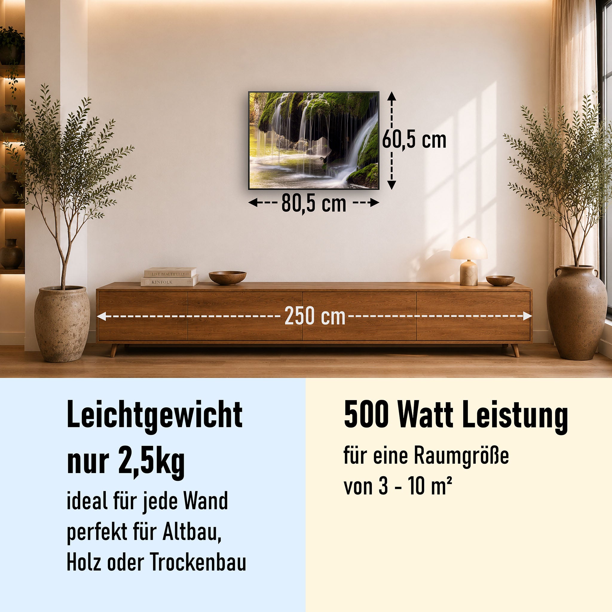 Bild Infrarotheizung 350-1200W Motiv 003 Wasserfall