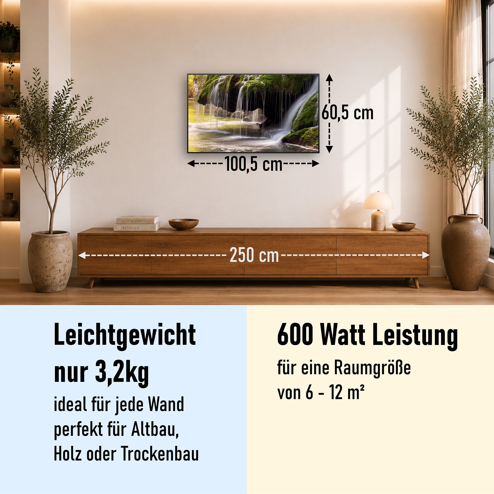 Bild Infrarotheizung 350-1200W Motiv 003 Wasserfall