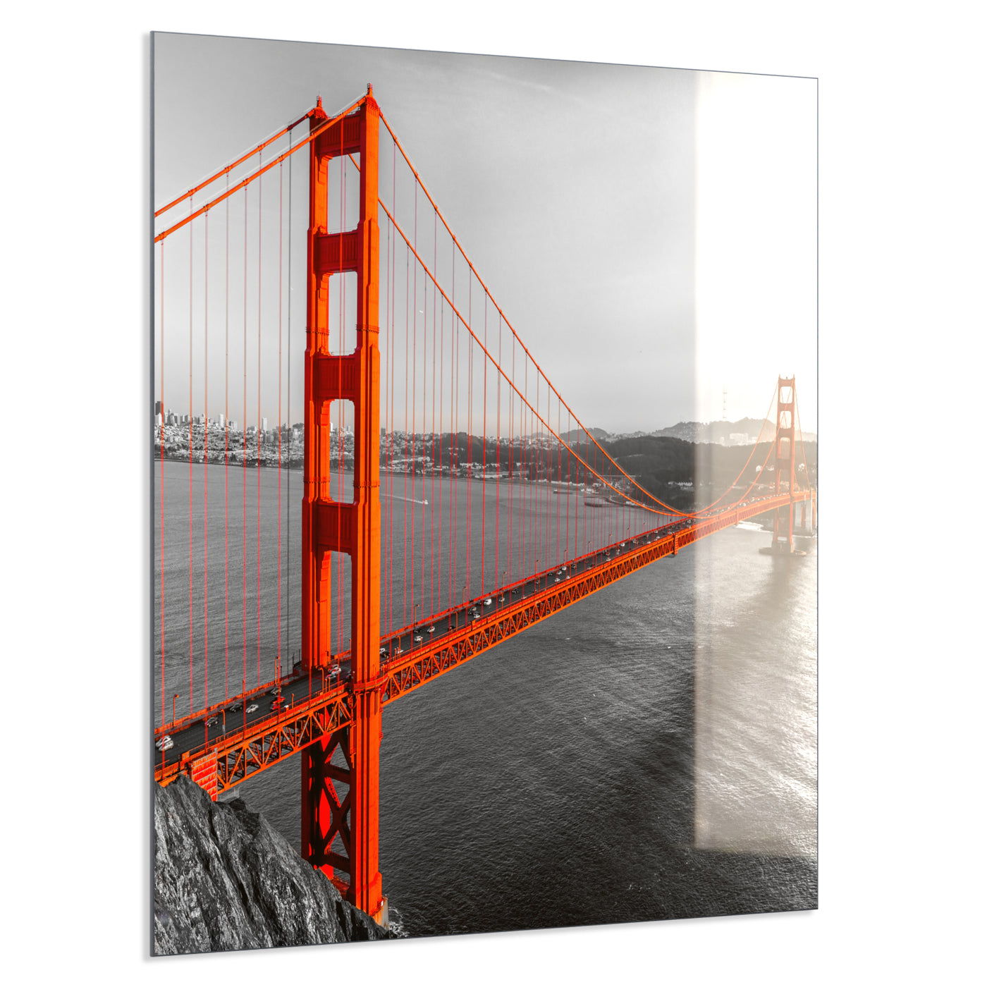 STEINFELD Deko Glas Wandbild Motiv 041 Golden Gate