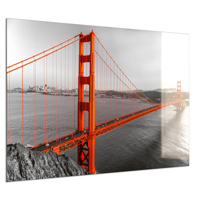 STEINFELD Deko Glas Wandbild Motiv 041 Golden Gate