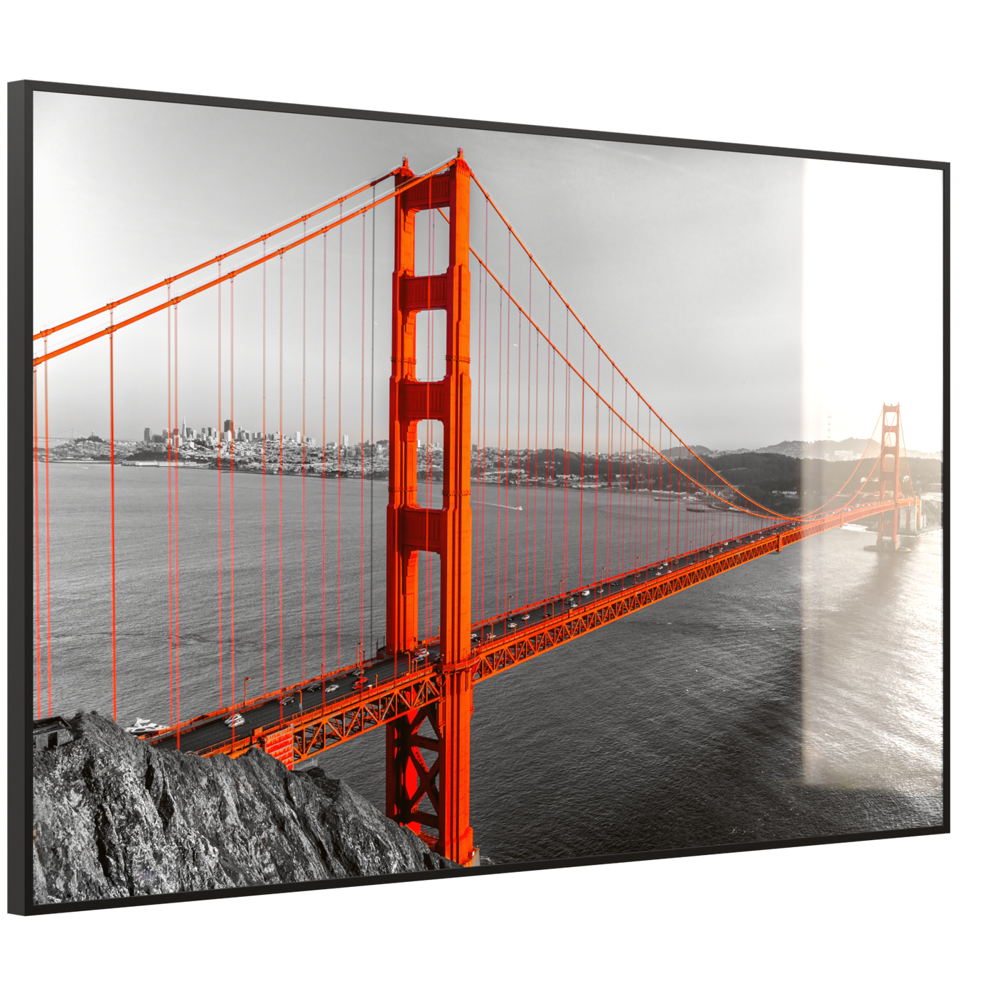 STEINFELD Deko Glas Wandbild Motiv 041 Golden Gate
