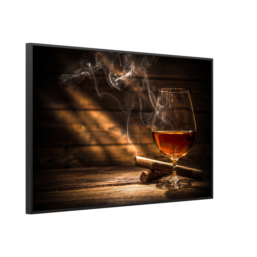 Bild Infrarotheizung 350-1200W Motiv 004 Whisky mit Zigarre