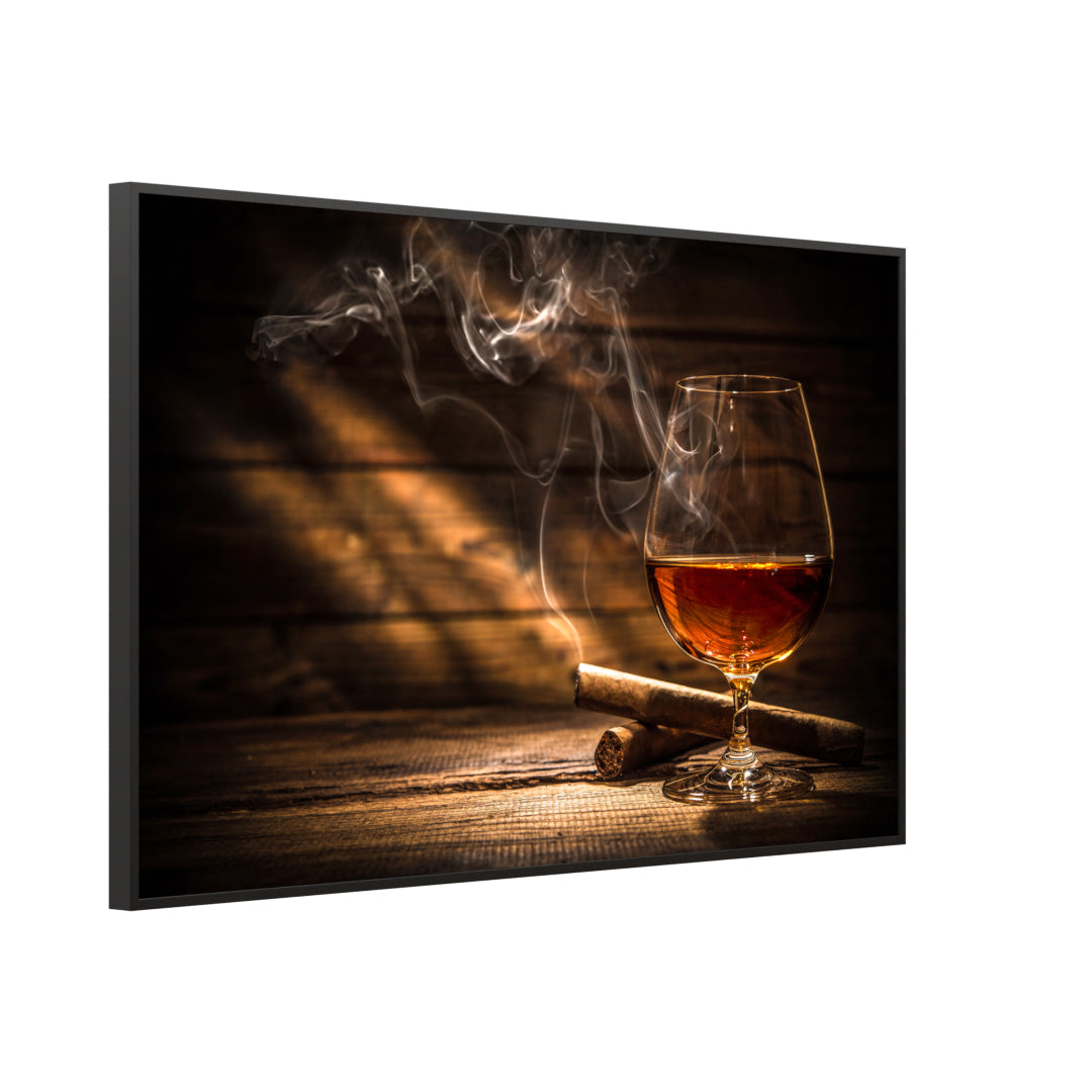 Bild Infrarotheizung 350-1200W Motiv 004 Whisky mit Zigarre