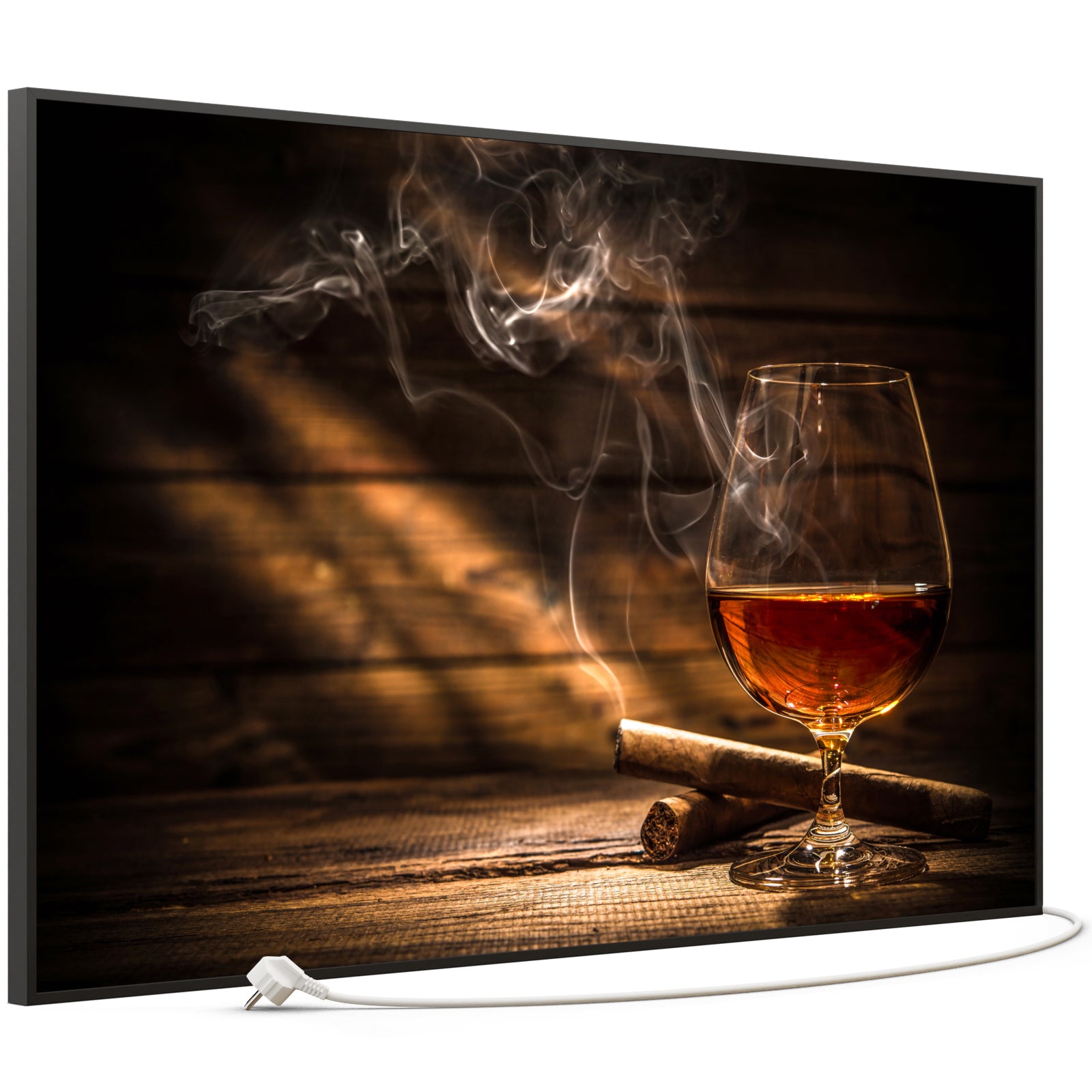 Bild Infrarotheizung 350-1200W Motiv 004 Whisky mit Zigarre