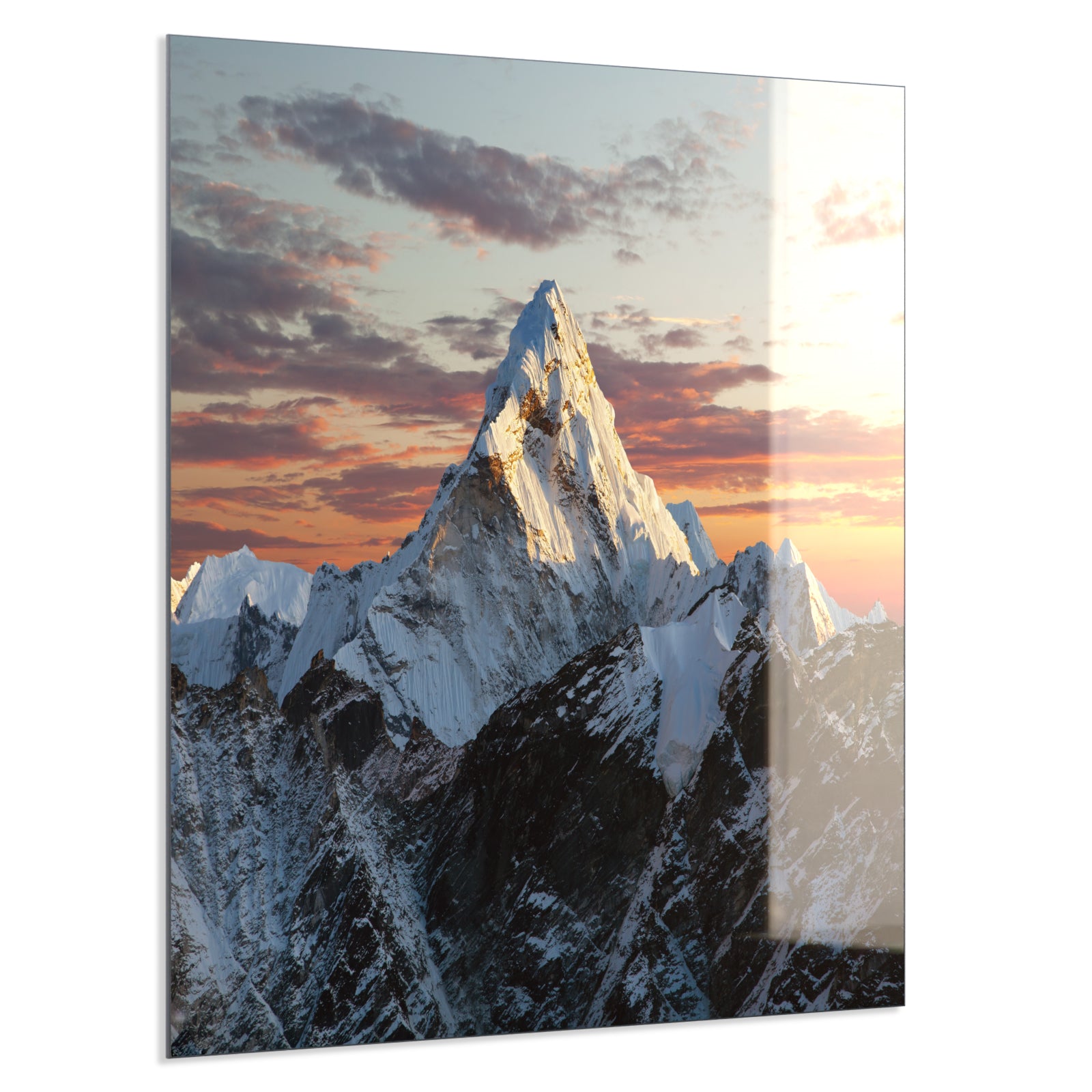 Deko Glas Wandbild Motiv 051 Everest