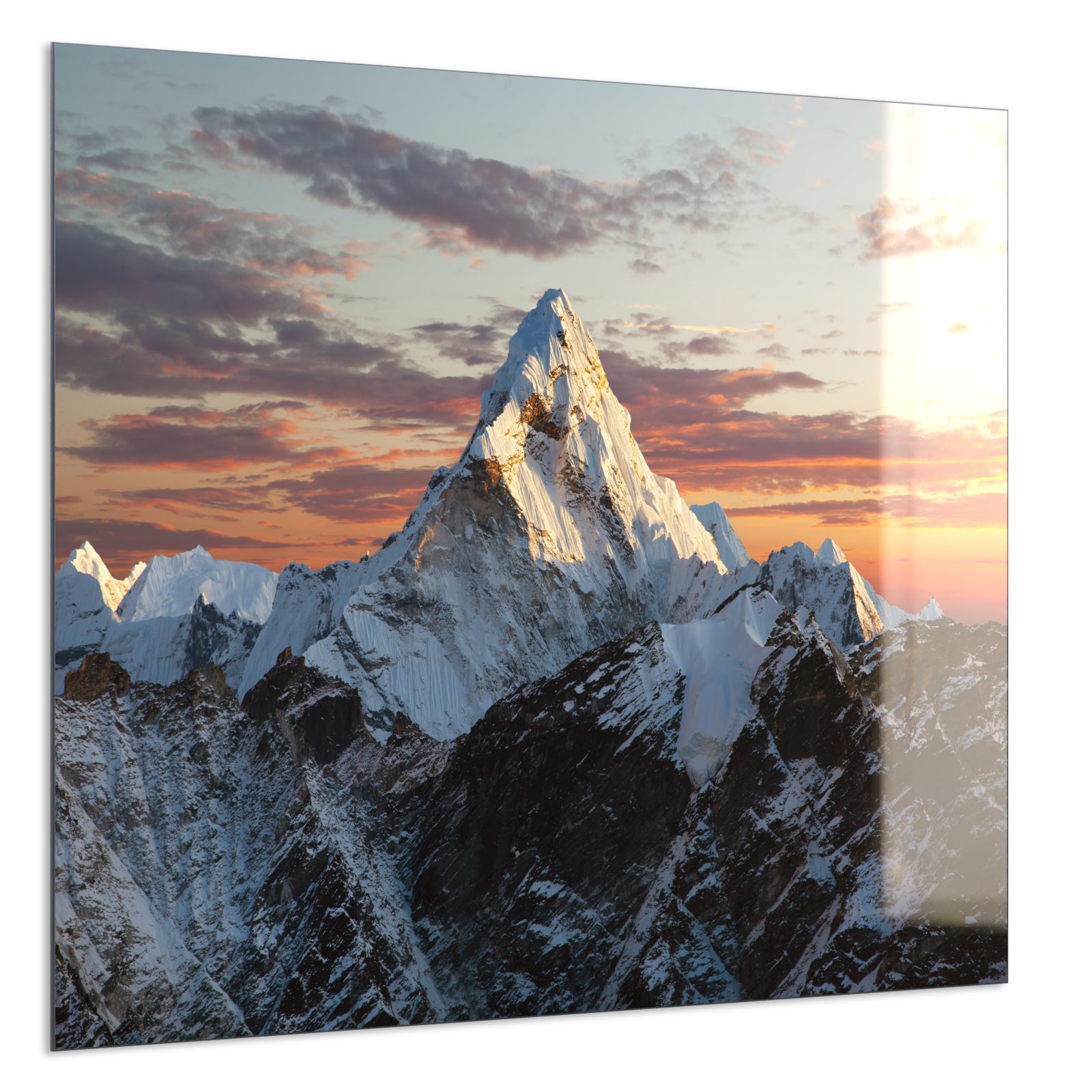 Deko Glas Wandbild Motiv 051 Everest