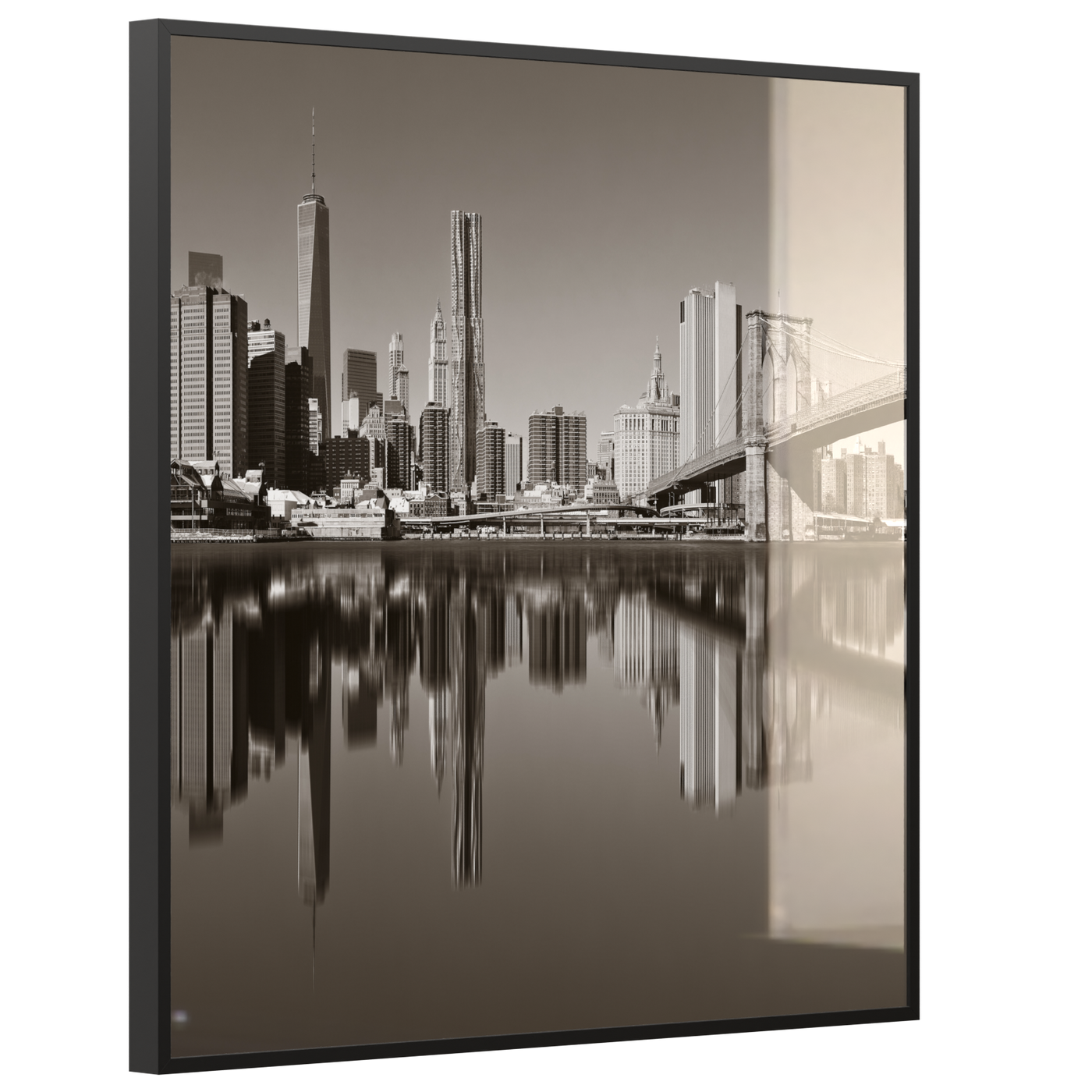 STEINFELD Deko Glas Wandbild Motiv 052 Brooklyn Bridge