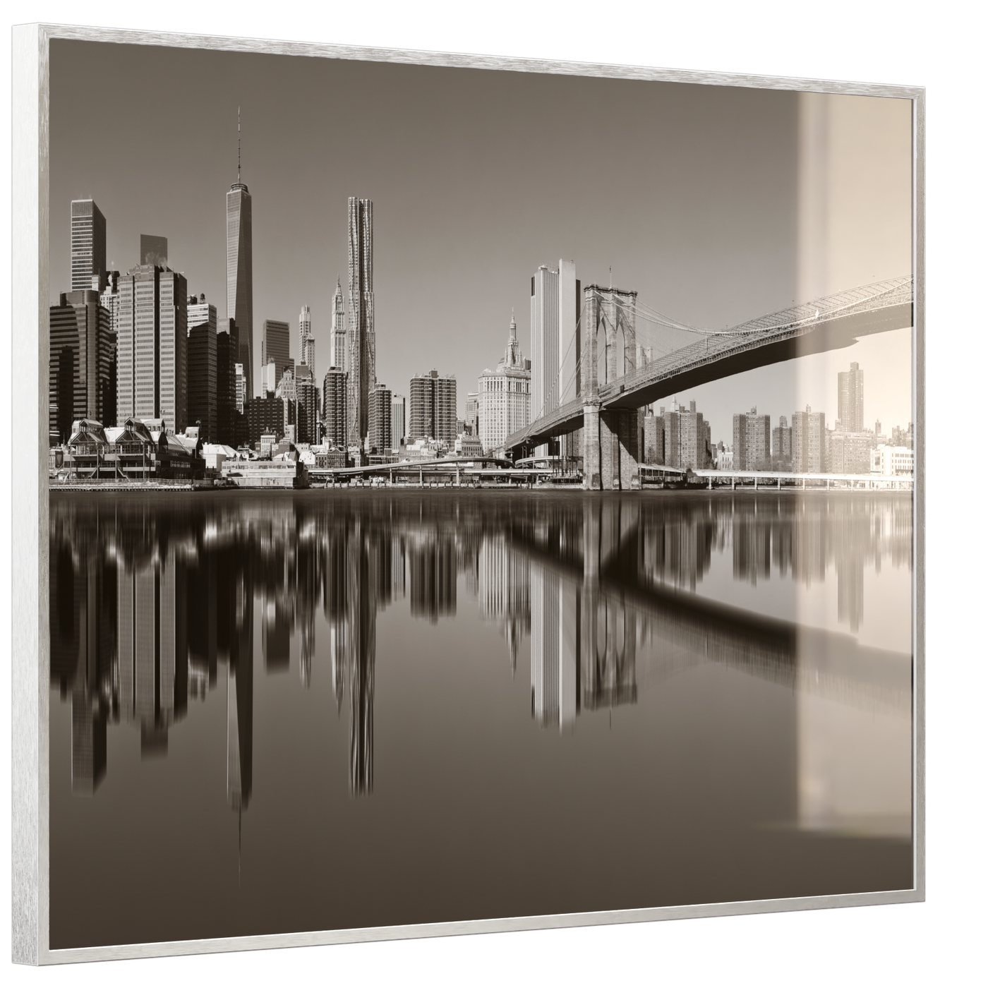 STEINFELD Deko Glas Wandbild Motiv 052 Brooklyn Bridge