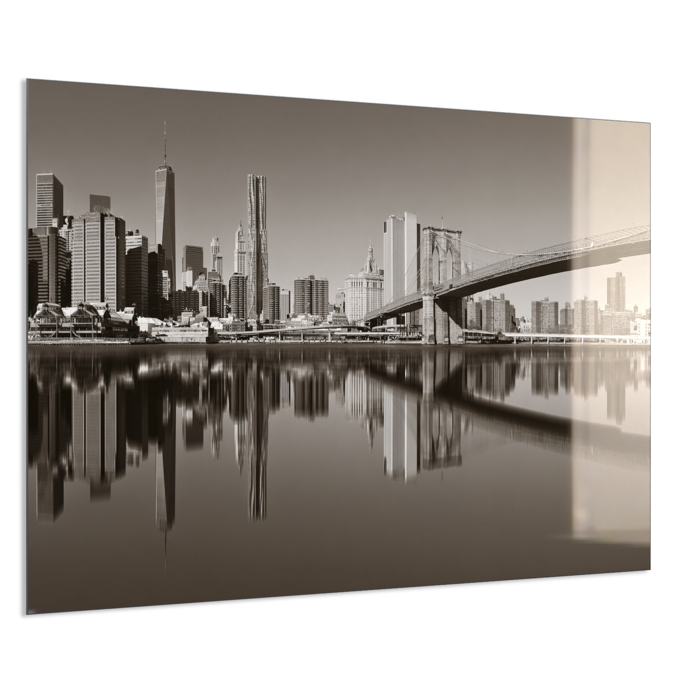 STEINFELD Deko Glas Wandbild Motiv 052 Brooklyn Bridge