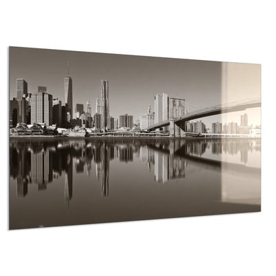 STEINFELD Deko Glas Wandbild Motiv 052 Brooklyn Bridge