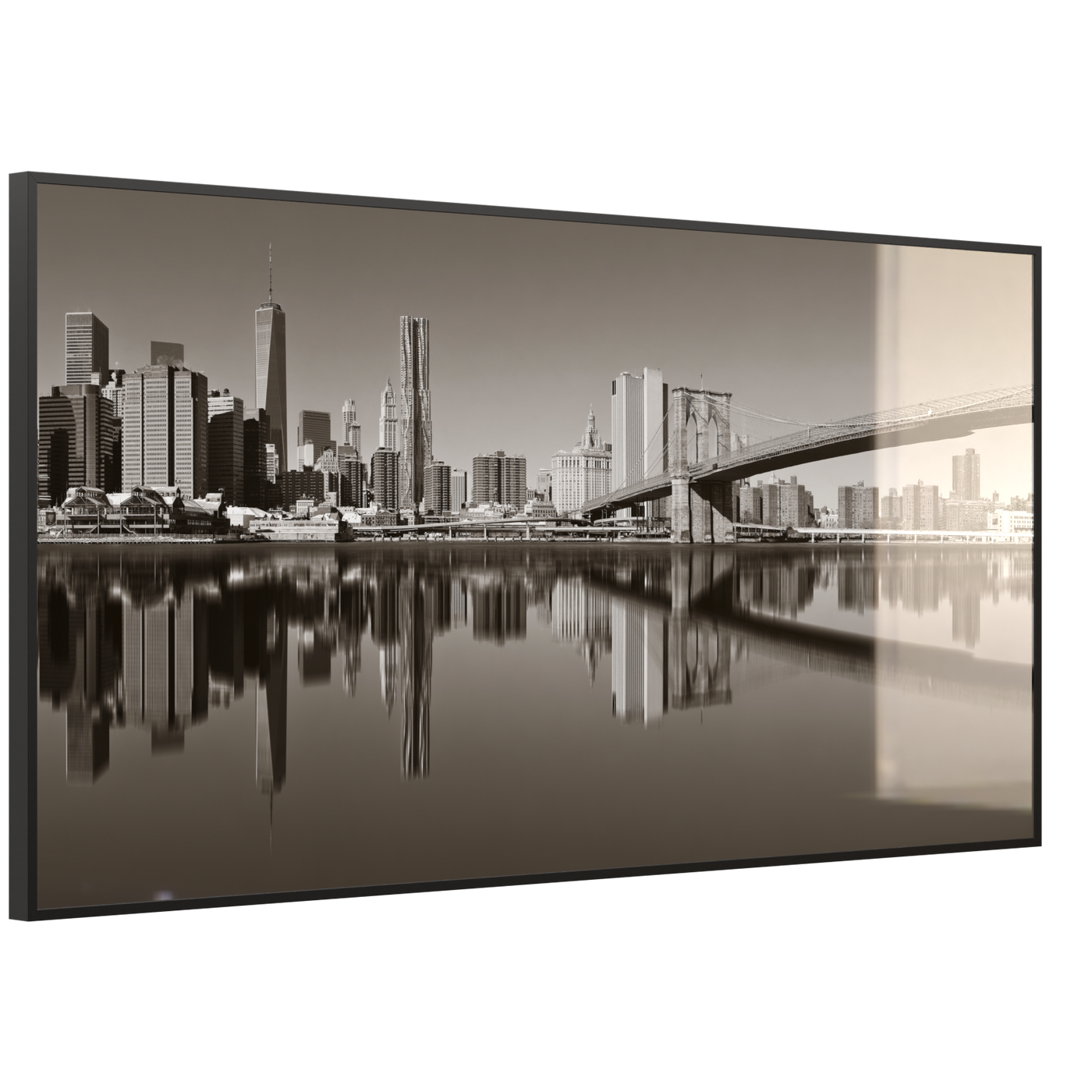 STEINFELD Deko Glas Wandbild Motiv 052 Brooklyn Bridge