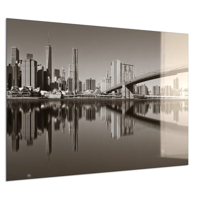 STEINFELD Deko Glas Wandbild Motiv 052 Brooklyn Bridge