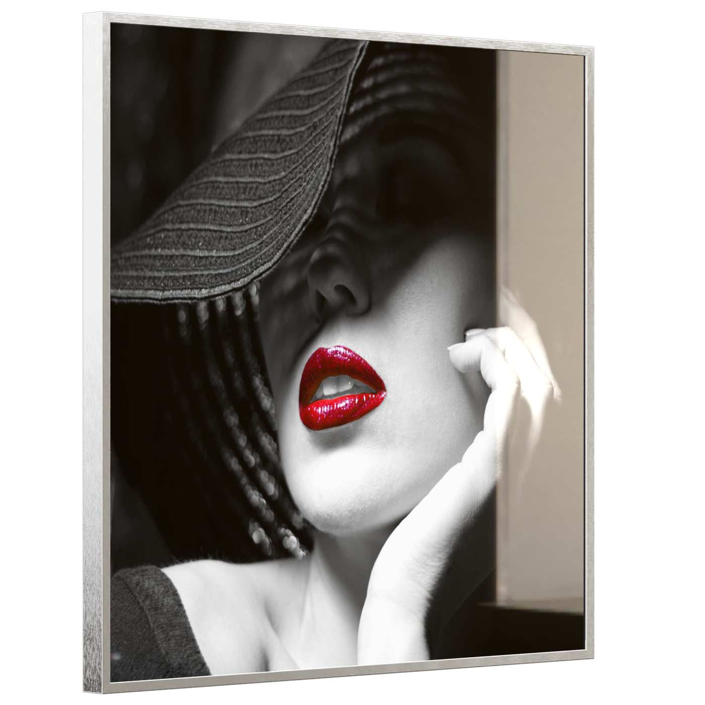 STEINFELD Deko Glas Wandbild Motiv 005 geheimnisvolle Frau