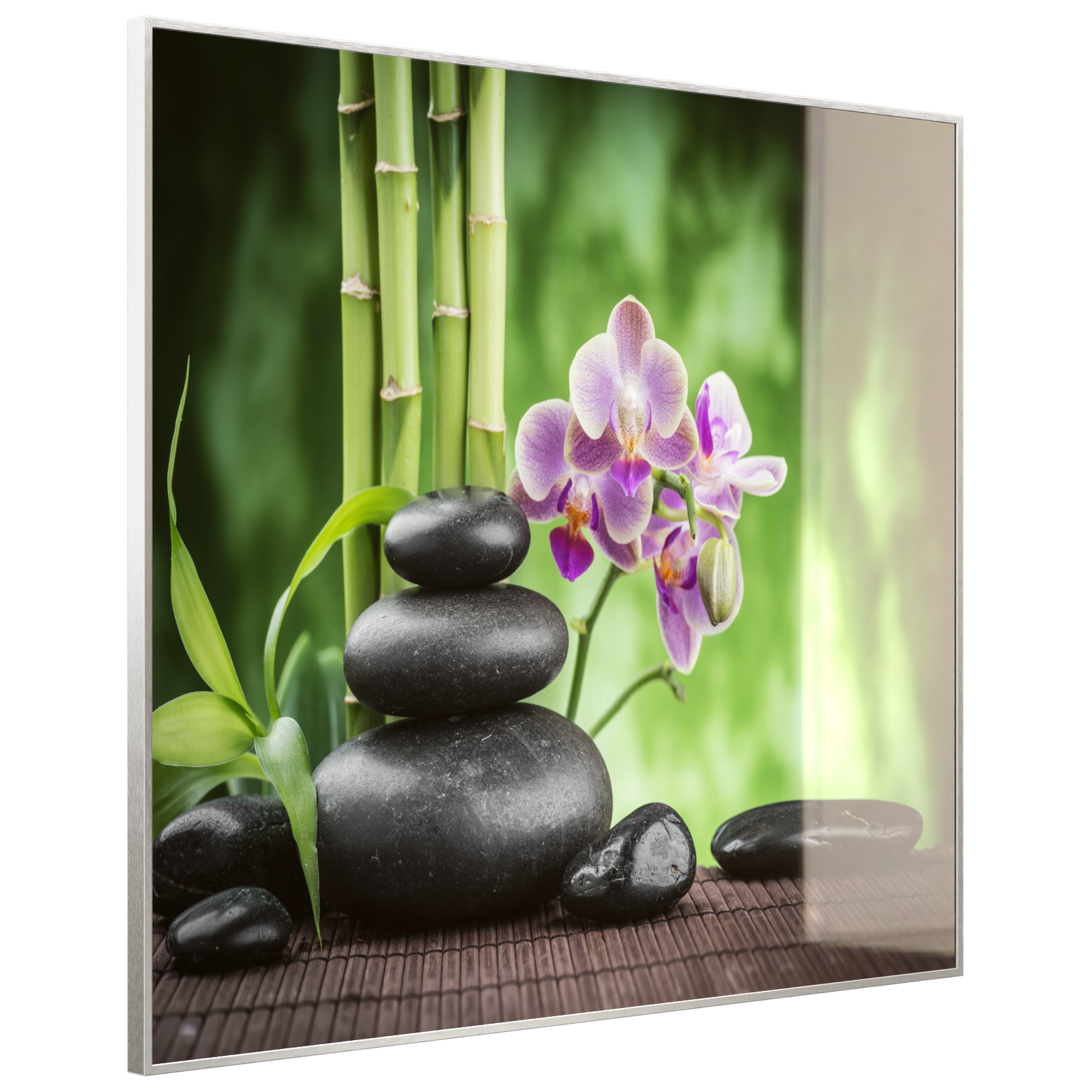 Deko Glas Wandbild Motiv 055 Zen Basaltsteinen