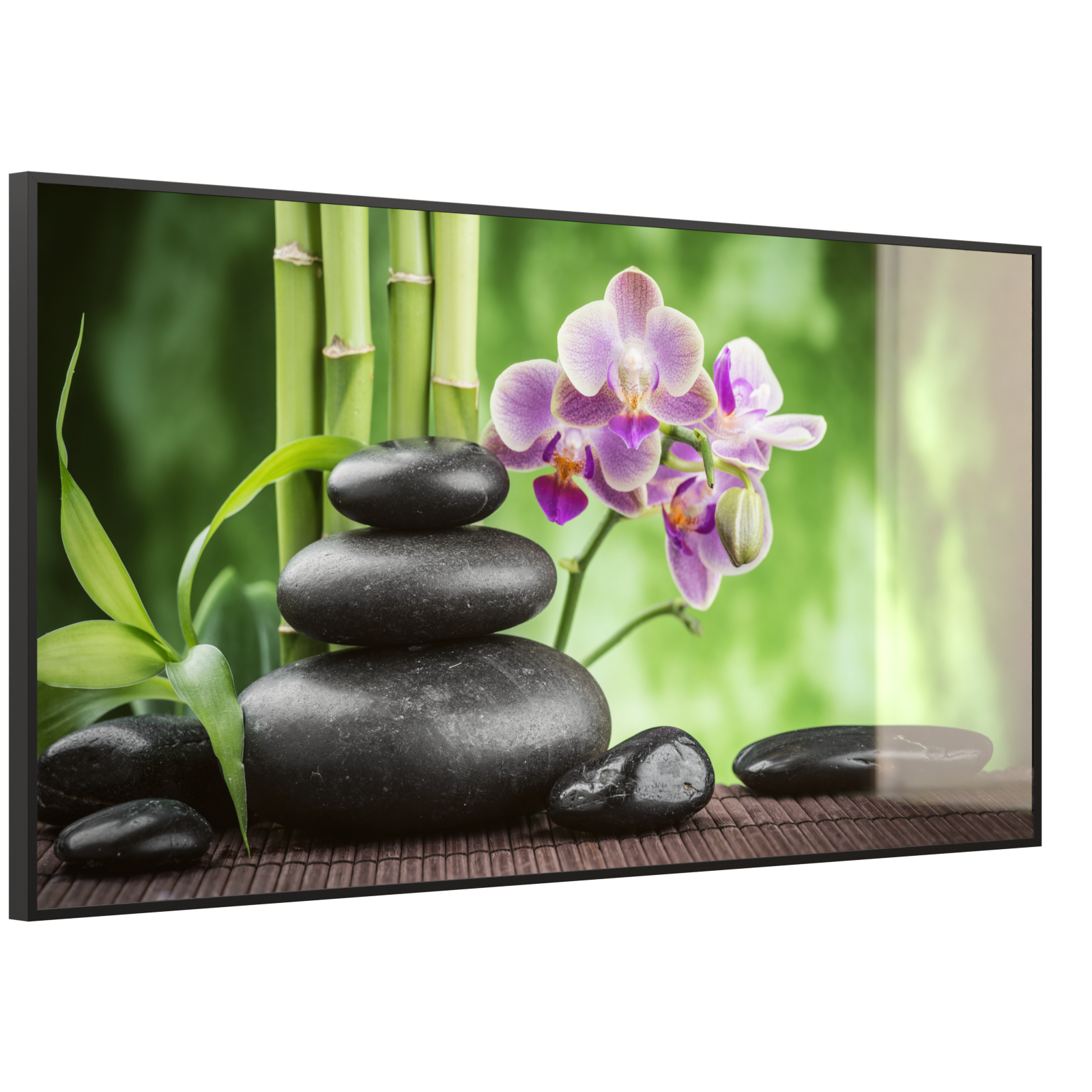 Deko Glas Wandbild Motiv 055 Zen Basaltsteinen