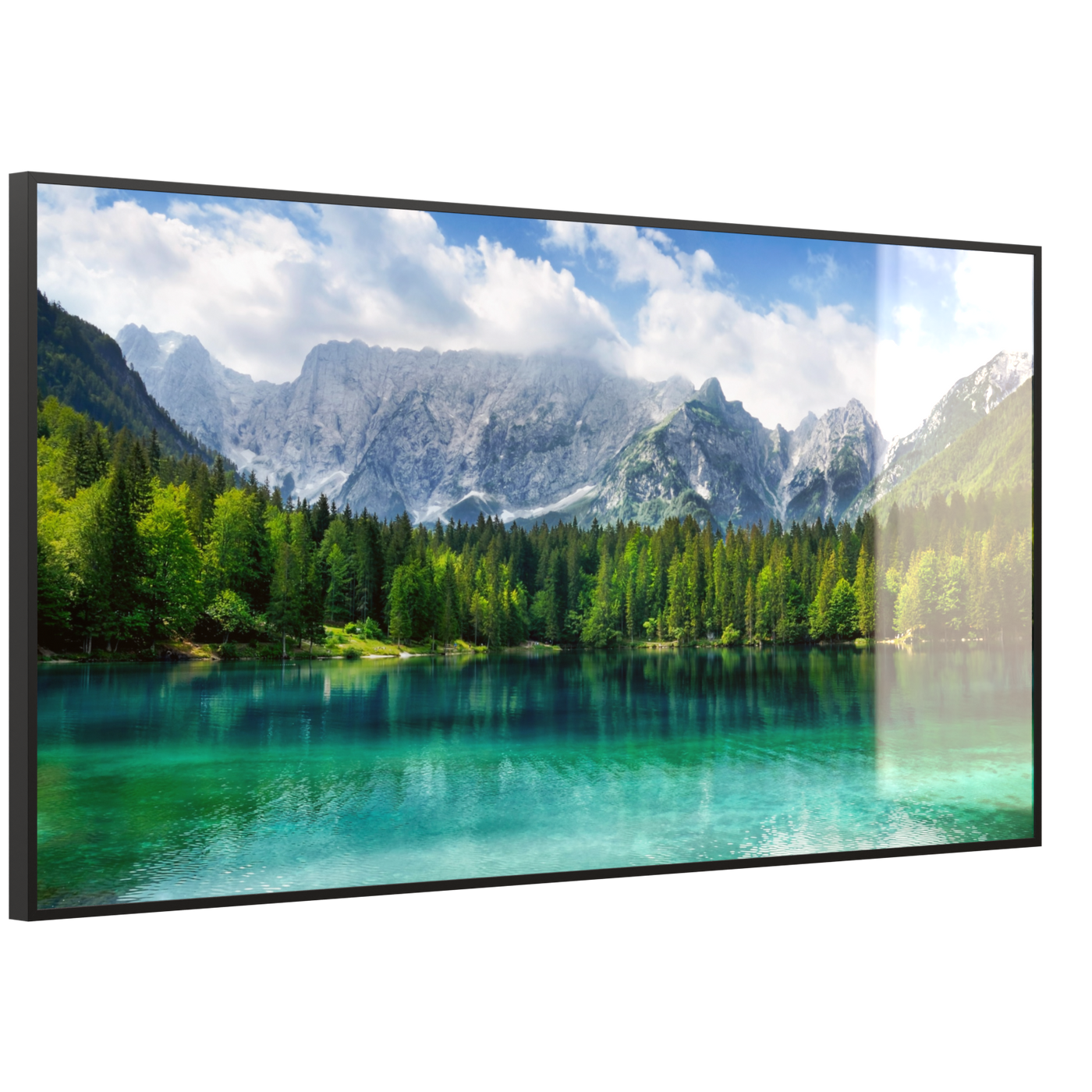 STEINFELD Deko Glas Wandbild Motiv 057 türkisfarbener See