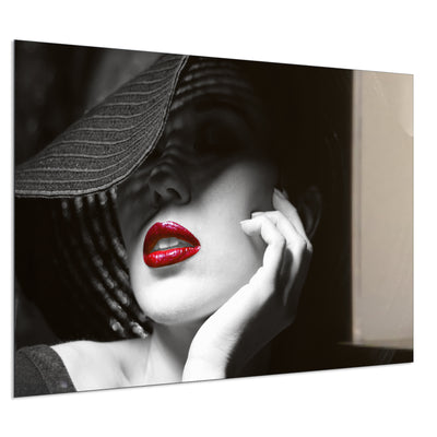 STEINFELD Deko Glas Wandbild Motiv 005 geheimnisvolle Frau