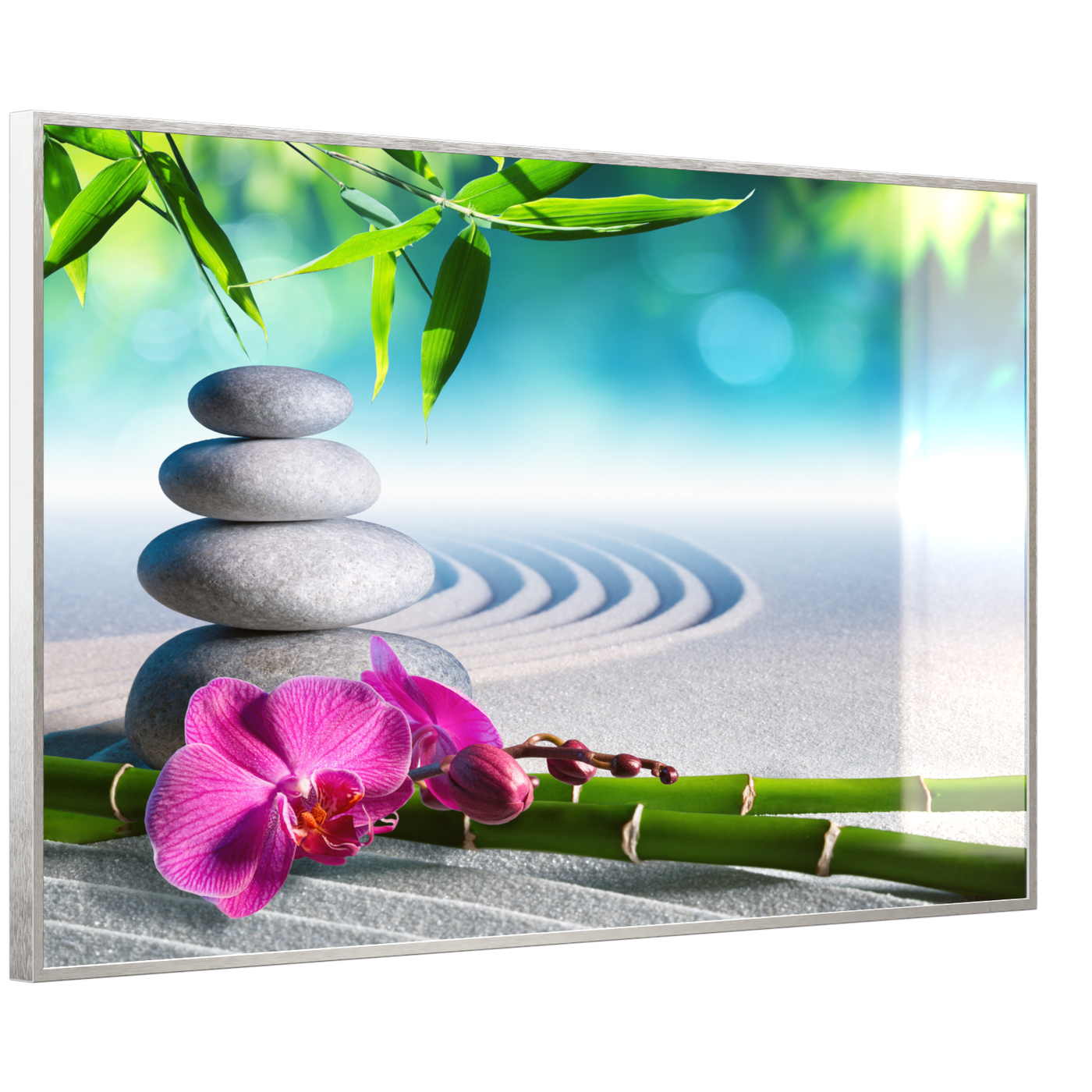 STEINFELD Deko Glas Wandbild Motiv 059 Zen Garten
