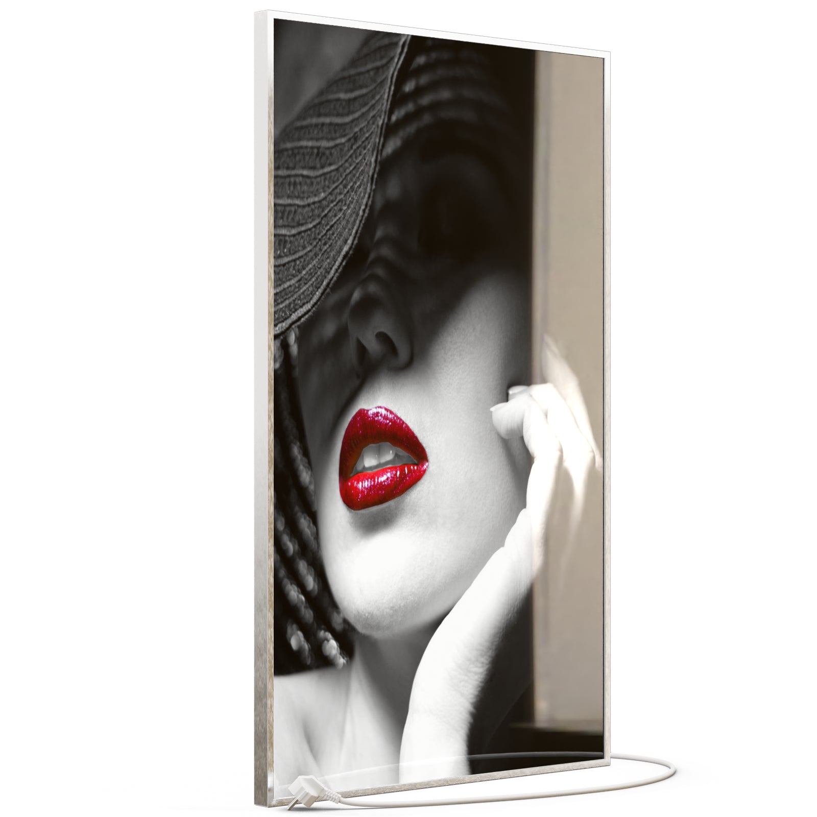 Glas Infrarotheizung 350-1200W Motiv 005H geheimnisvolle Frau