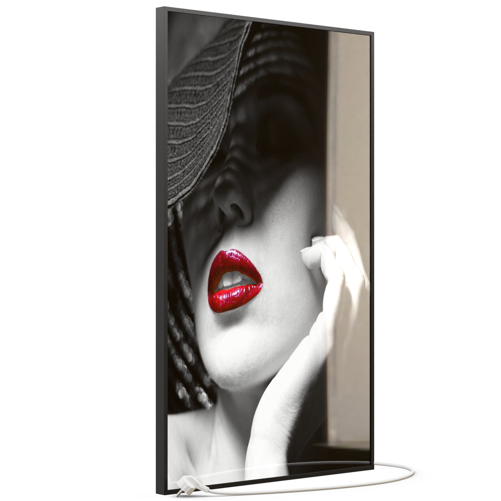 Glas Infrarotheizung 350-1200W Motiv 005H geheimnisvolle Frau