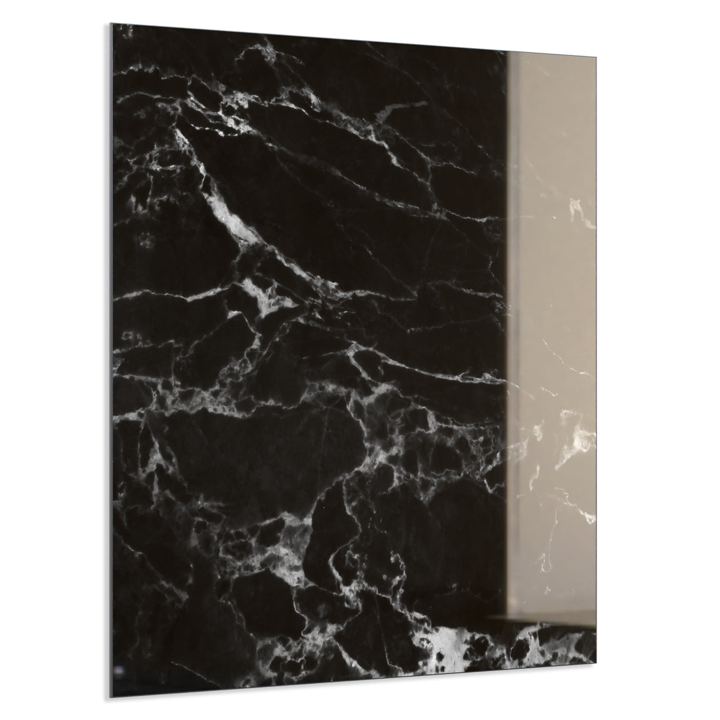 STEINFELD Deko Glas Wandbild Motiv 069 Marmor Schwarz