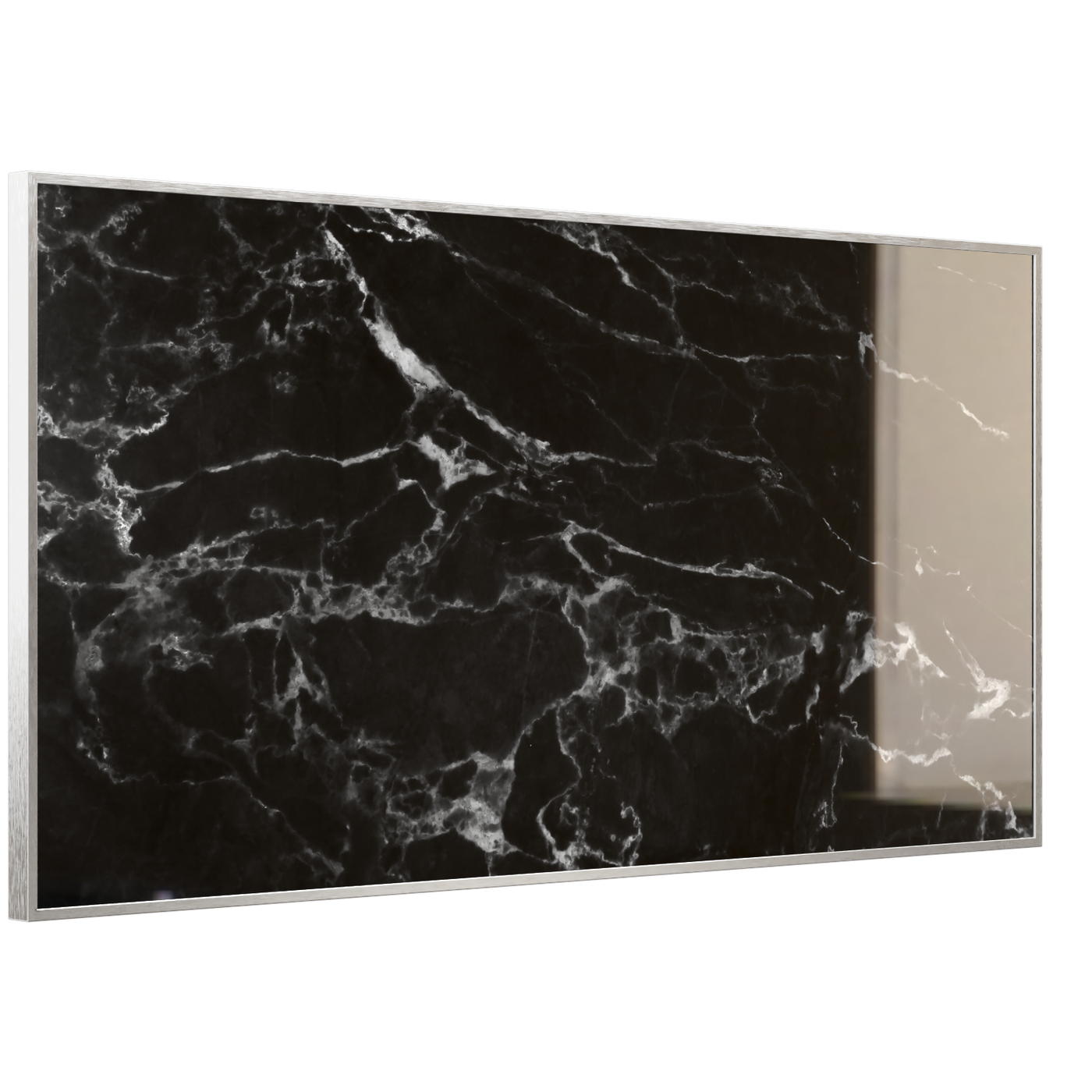 STEINFELD Deko Glas Wandbild Motiv 069 Marmor Schwarz