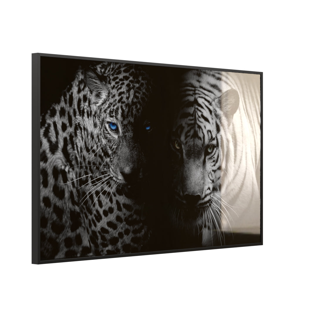 Glas Infrarotheizung 350-1200W Motiv 006 Leopard und Tiger