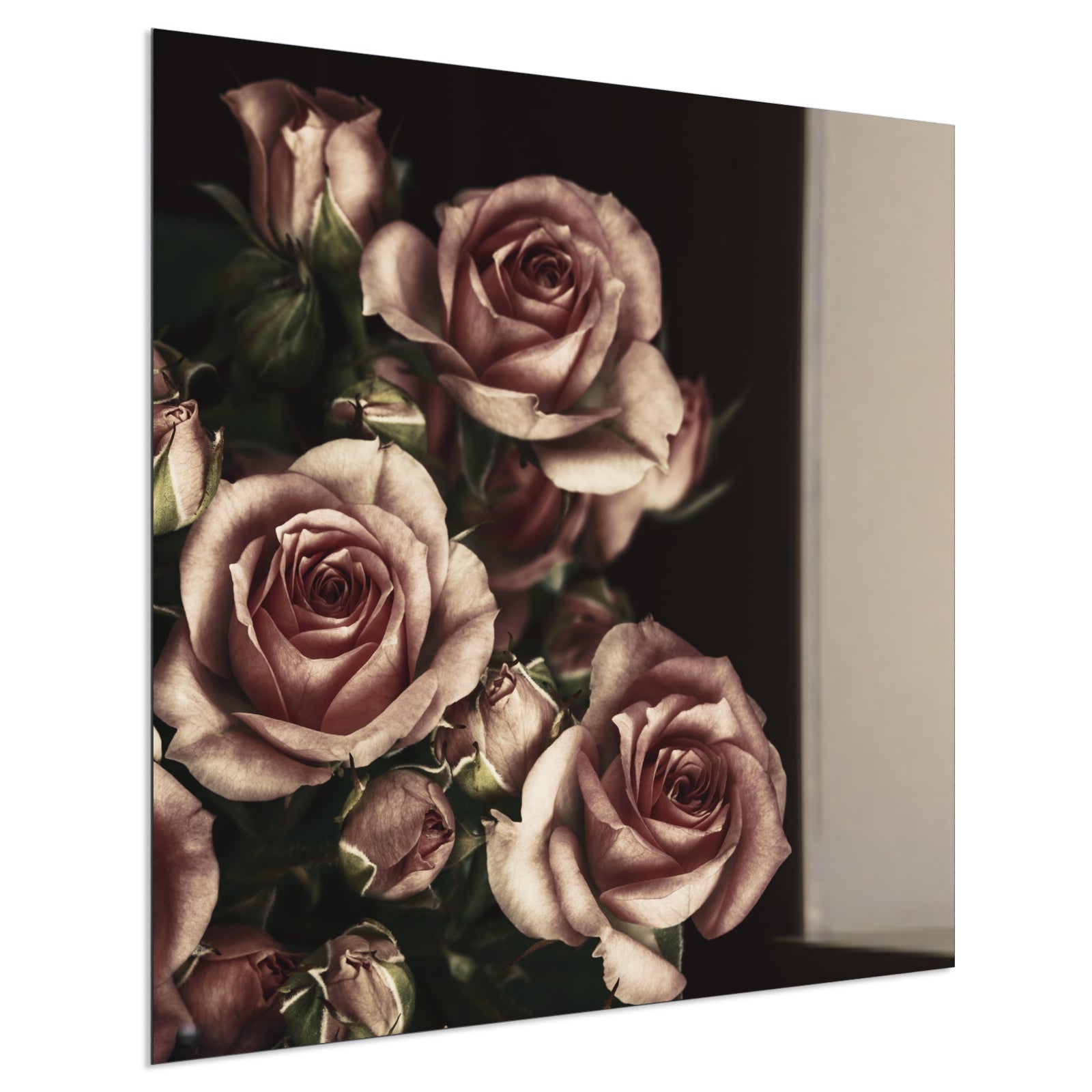 Deko Glas Wandbild Motiv 007 Rosen