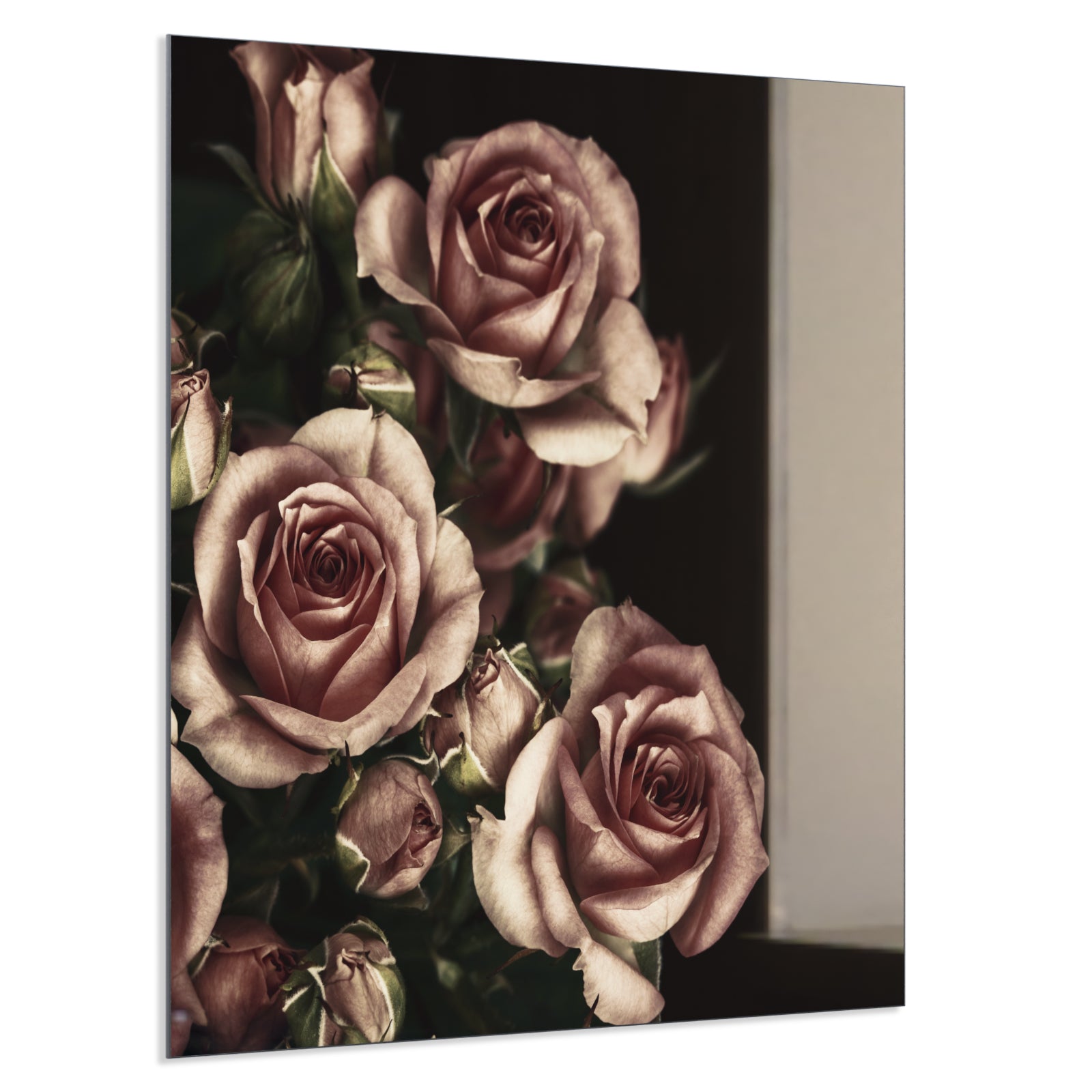 Deko Glas Wandbild Motiv 007 Rosen