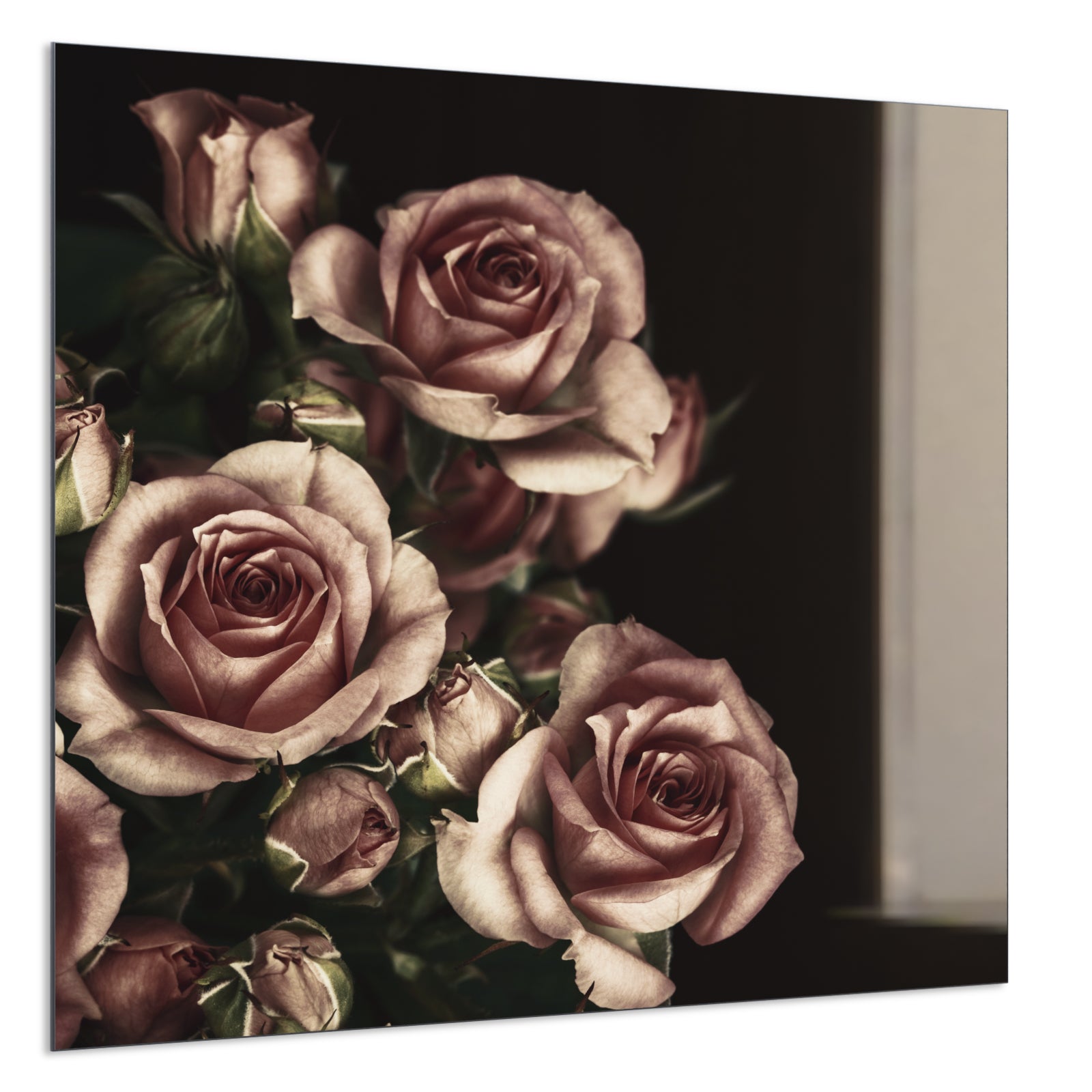 Deko Glas Wandbild Motiv 007 Rosen